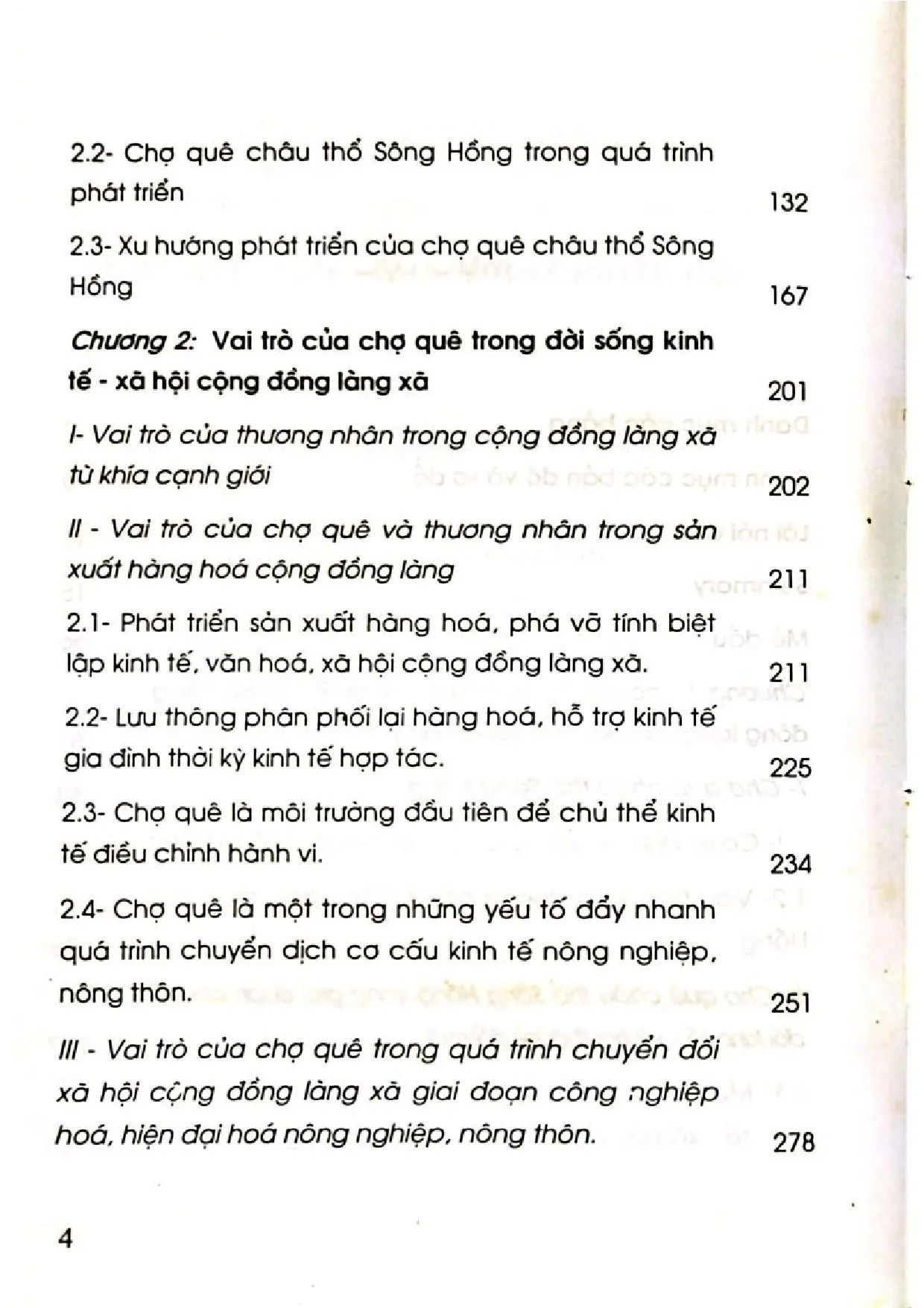 Mục lục chi tiết trang 1 sách Chợ quê trong quá trình chuyển đổi