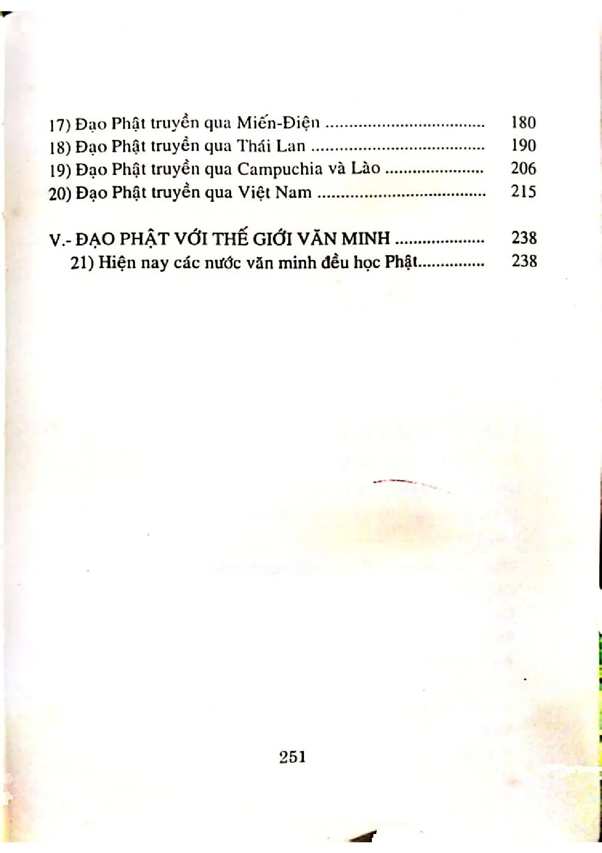 Mục lục chi tiết trang 2 sách Lịch sử nhà Phật