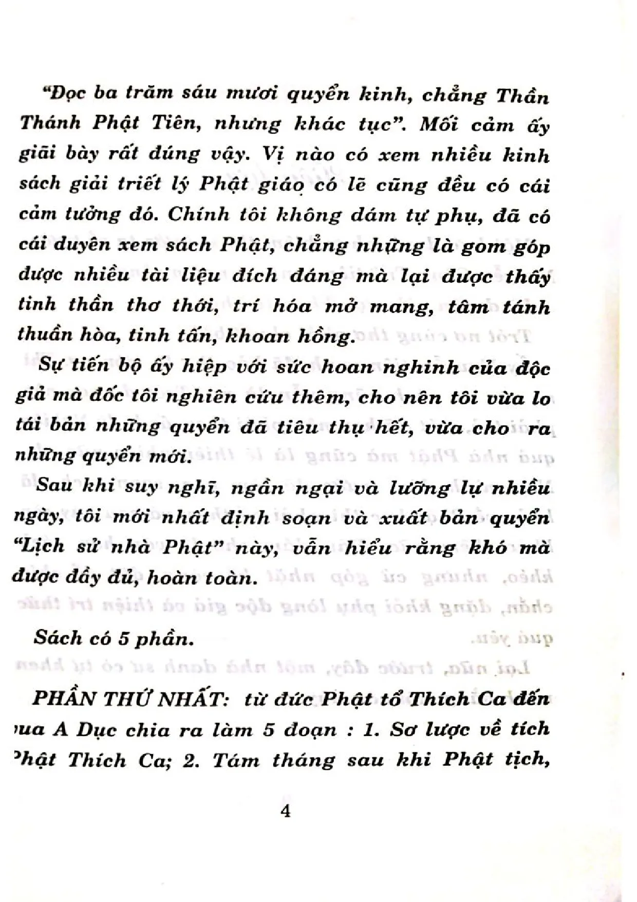 Nội dung trang phụ bản giới thiệu sách Lịch sử nhà Phật