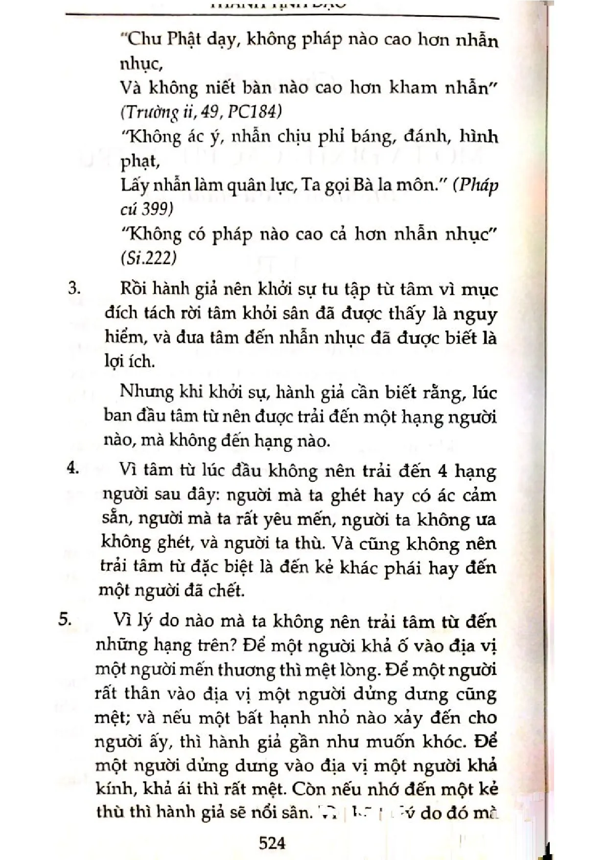 Mục lục chi tiết trang 3 sách Thanh tịnh đạo