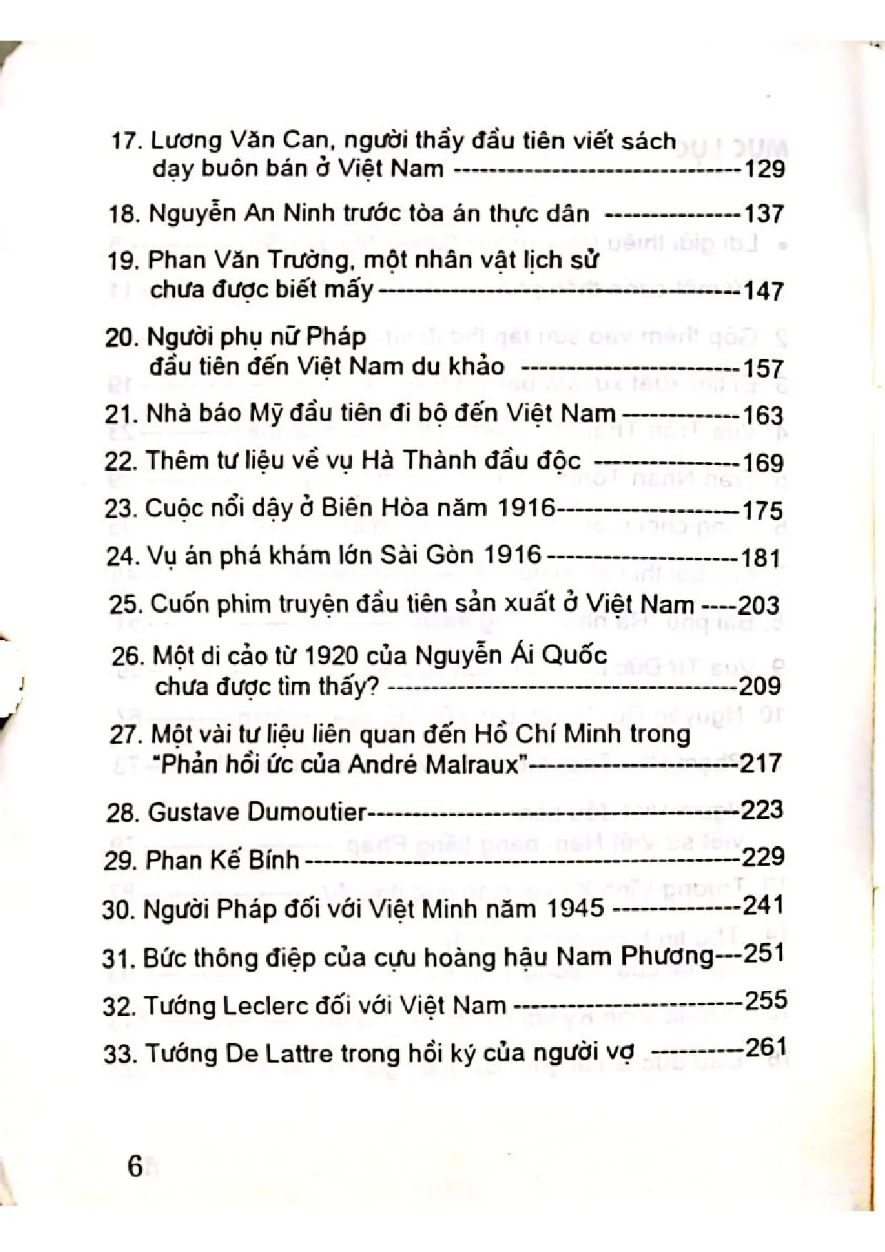 Mục lục chi tiết trang 1 sách Tìm hiểu lịch sử Việt Nam