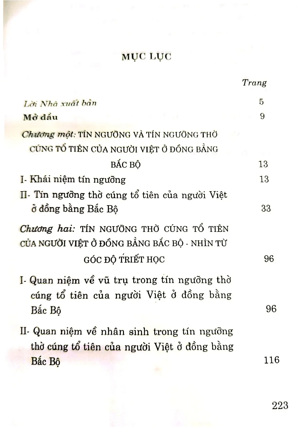 Trang bìa chính thức sách Những khía cạnh triết học trong tín ngưỡng thờ cúng tổ tiên của người Việt ở đồng bằng bắc bộ hiện nay