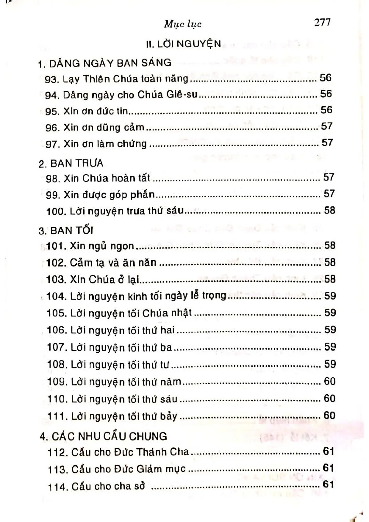 Nội dung trang phụ bản giới thiệu sách Kinh nguyện gia đình
