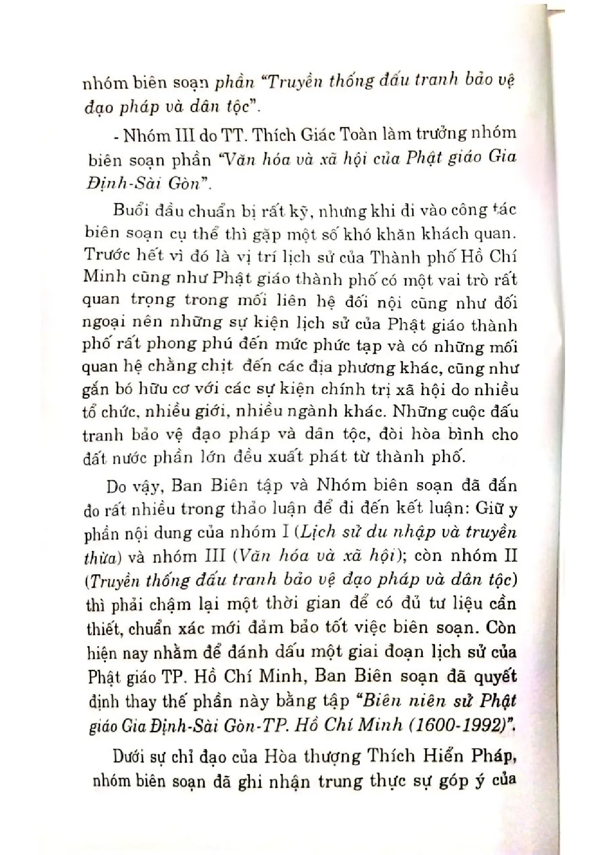 Mục lục chi tiết trang 3 sách Biên niên sử Phật giáo Gia Định - Sài Gòn TP Hồ Chí Minh
