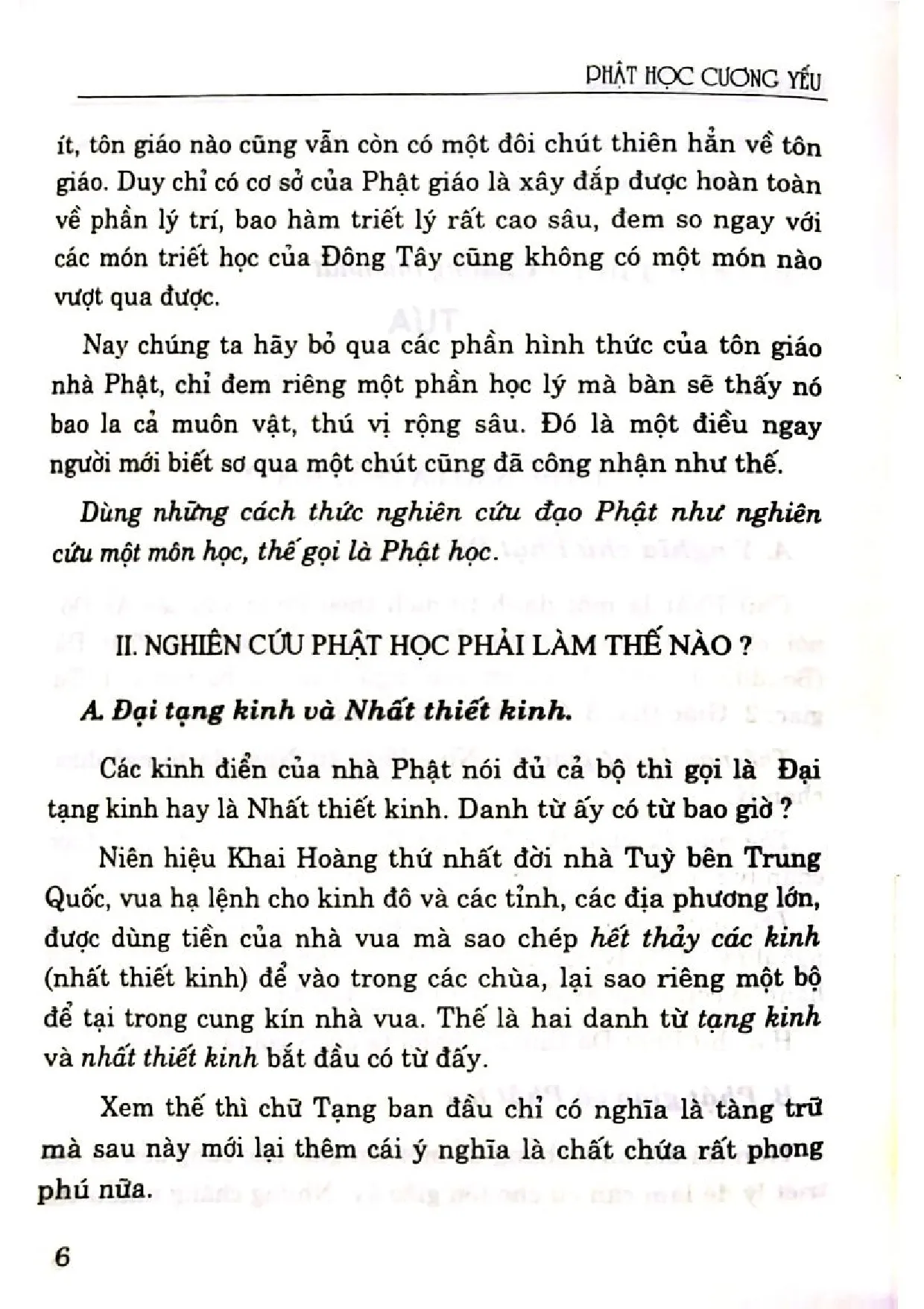 Nội dung trang phụ bản giới thiệu sách Phật học cương yếu