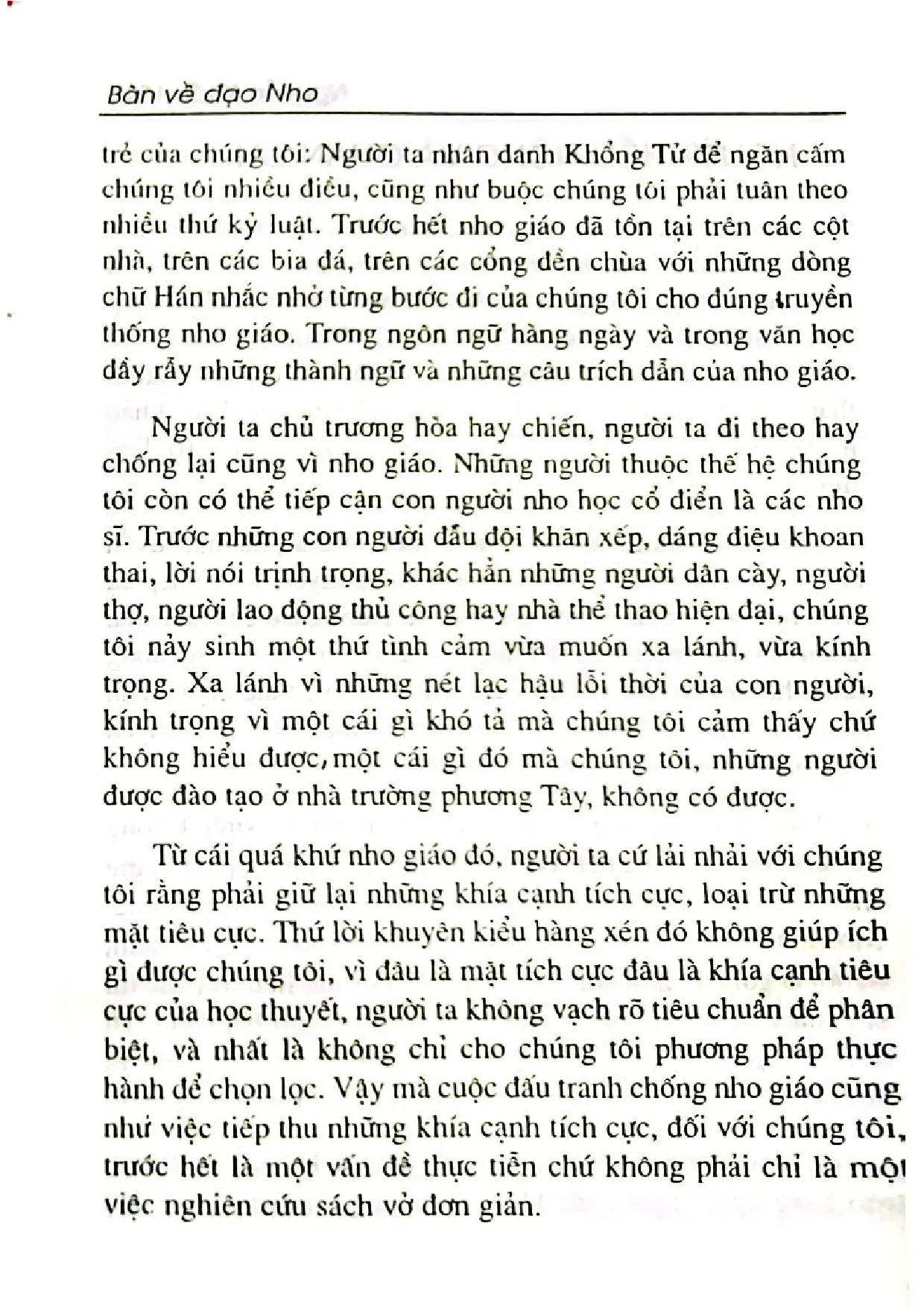 Nội dung trang phụ bản giới thiệu sách Bàn về đạo nho