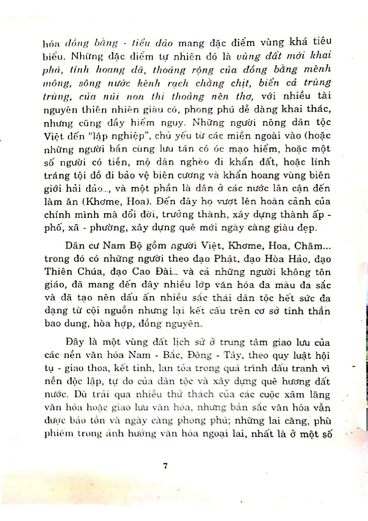 Nội dung mục lục và hình ảnh sách Văn hóa Nam bộ vấn đề và phát triển - Trang 5