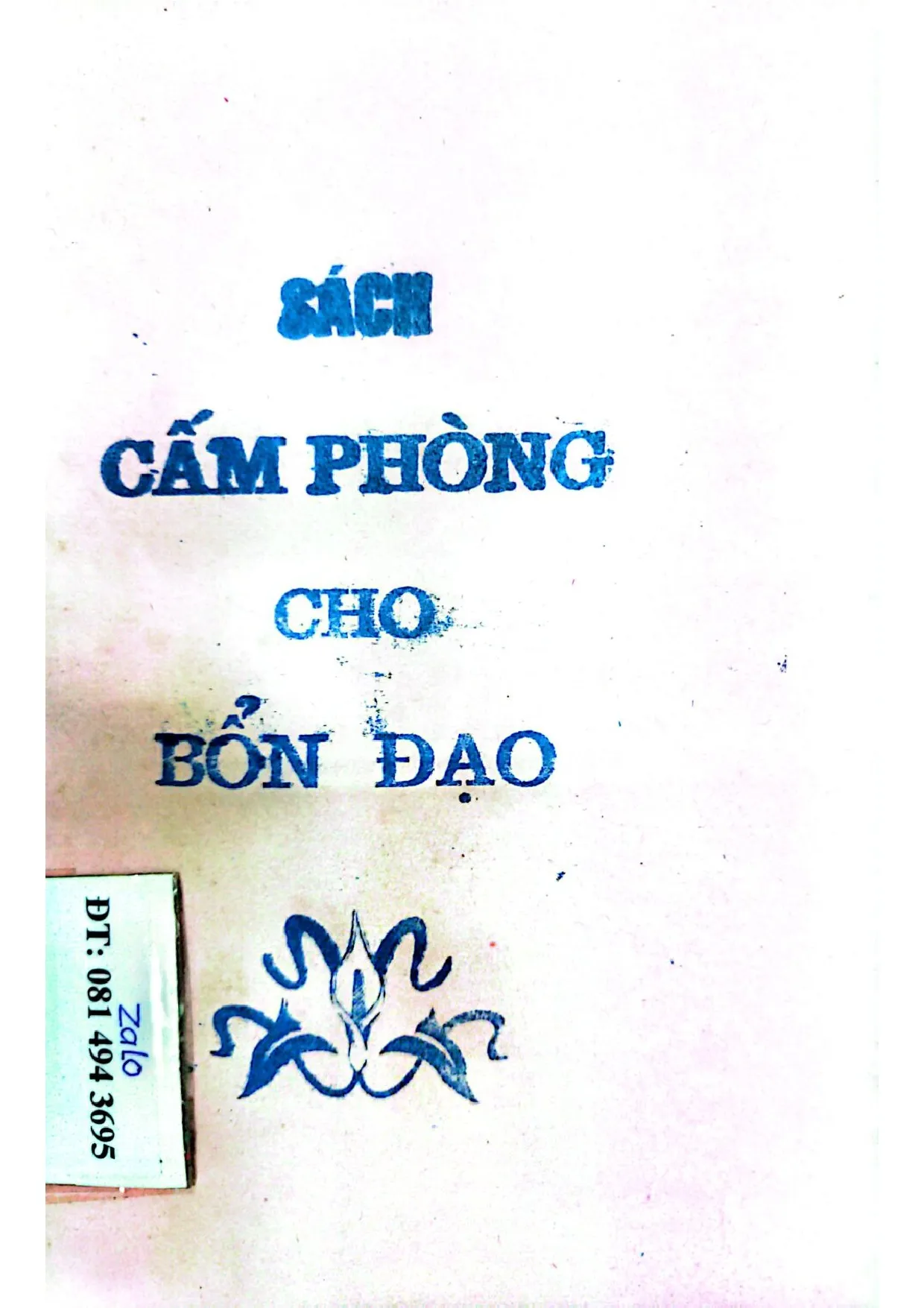 Ảnh bìa của Sách cấm phòng cho bổn đạo