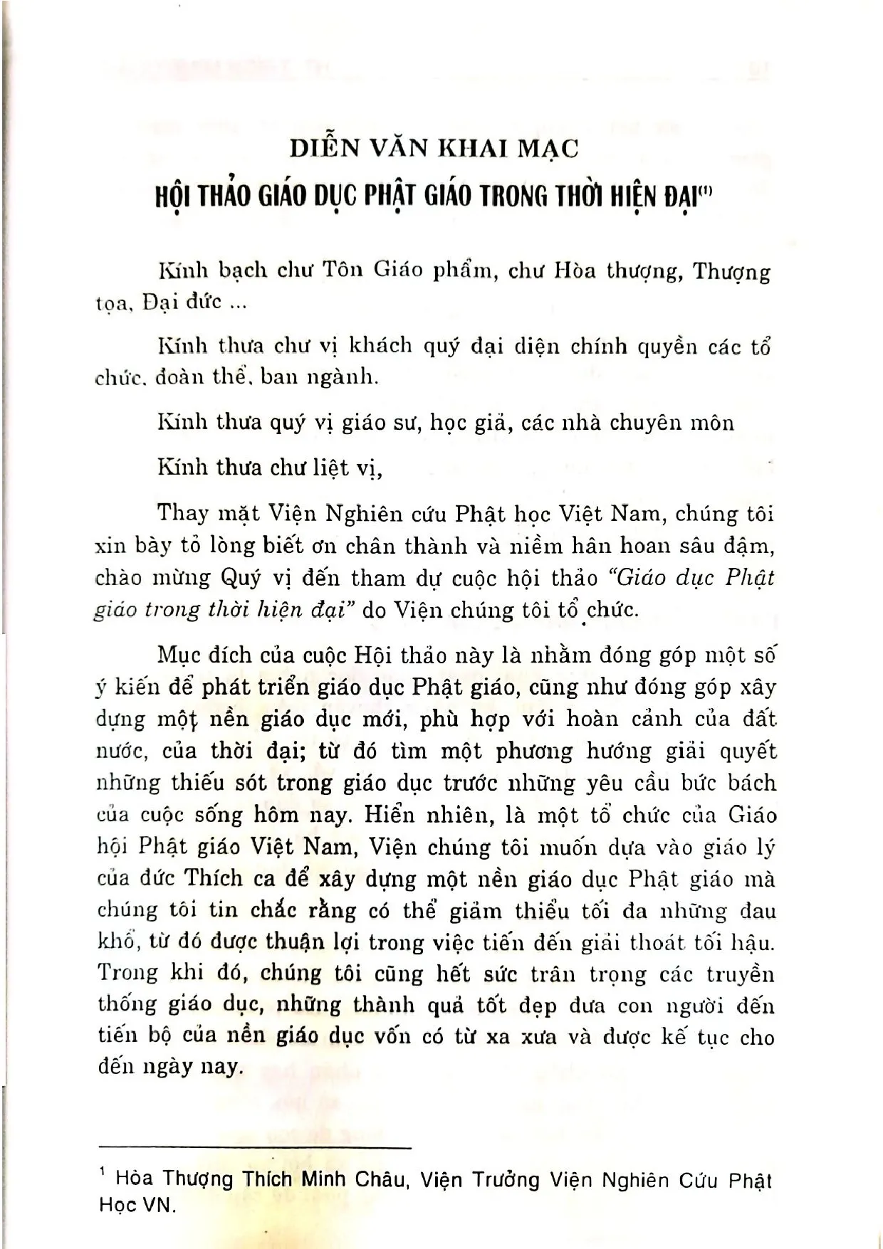 Nội dung trang phụ bản giới thiệu sách Giáo dục phật giáo trong thời hiện đại
