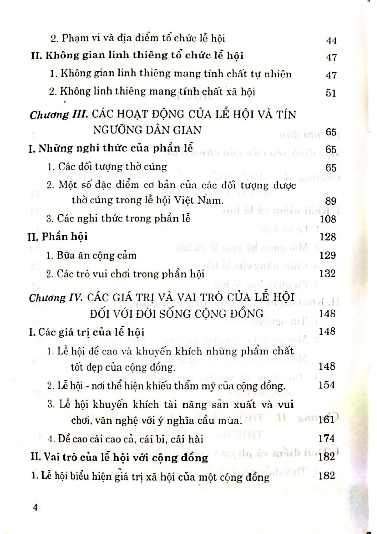 Mục lục chi tiết trang 1 sách Lễ hội truyền thống của các dân tộc Việt Nam khu vực phía bắc