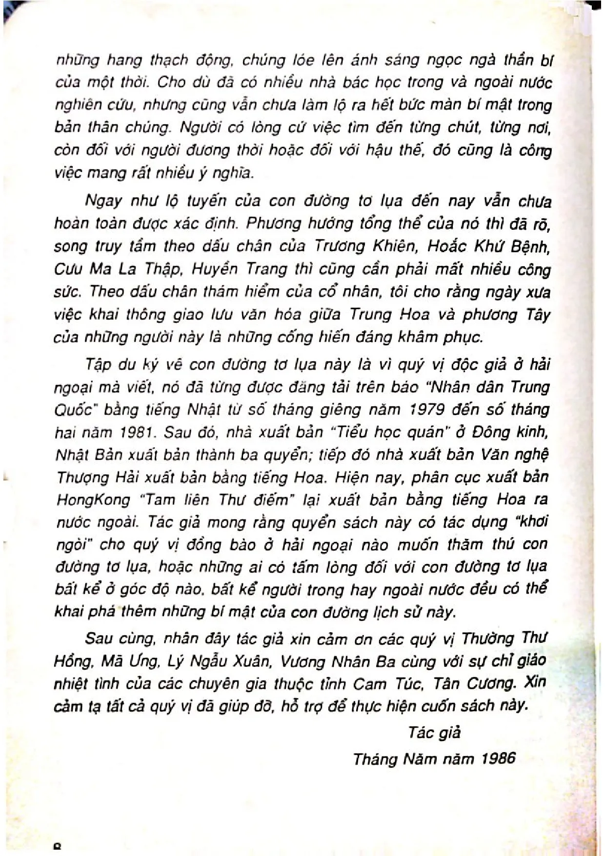Mục lục chi tiết trang 1 sách Con đường tơ lụa