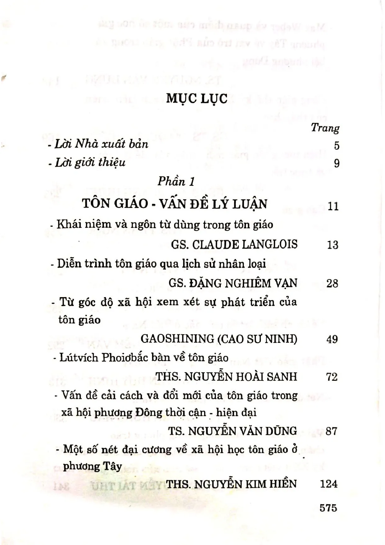 Trang bìa chính thức sách Về tôn giáo và tôn giáo ở Việt Nam