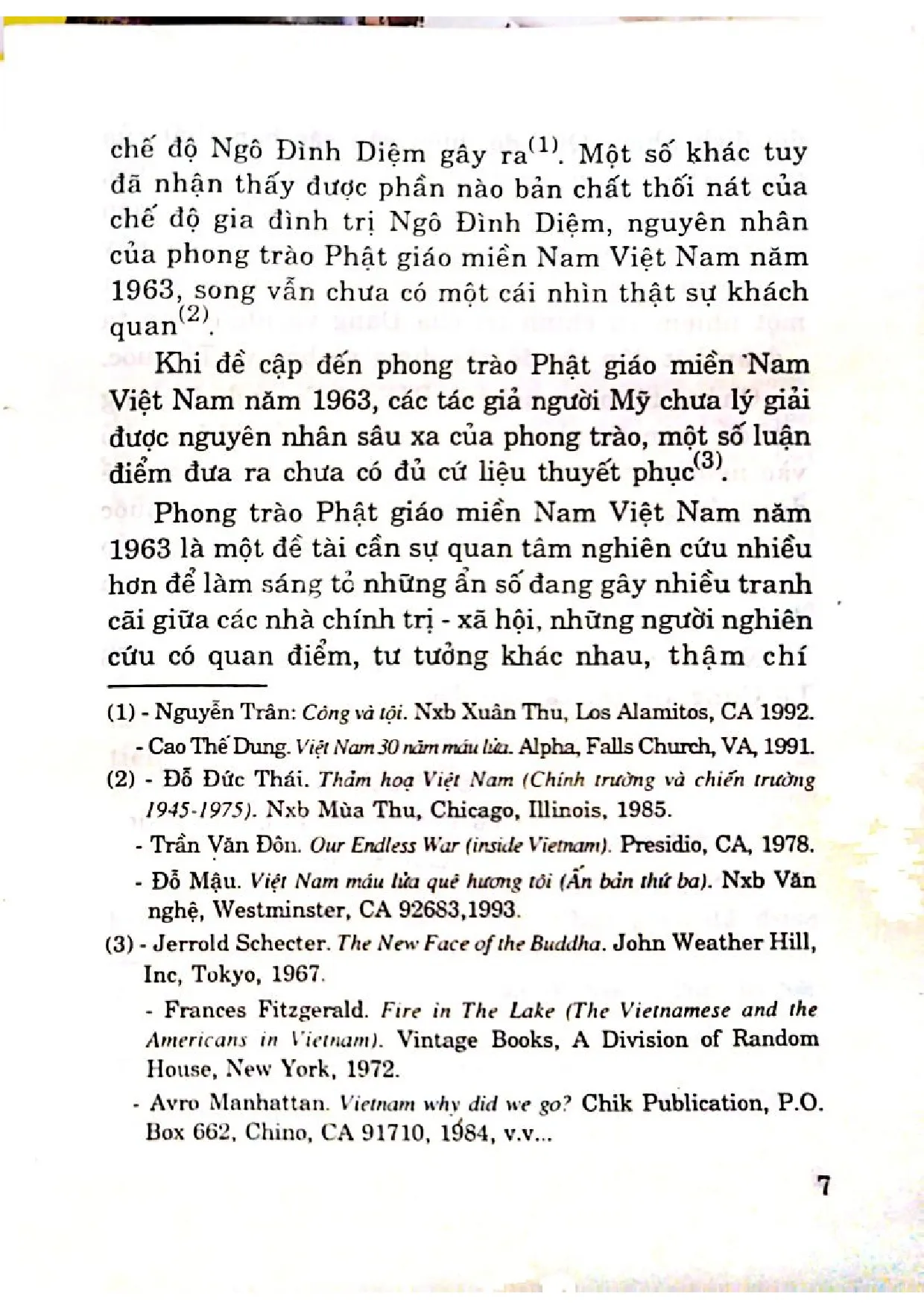 Nội dung mục lục và hình ảnh sách Phong trào Phật giáo Miền nam Việt Nam năm 1963 - Trang 6