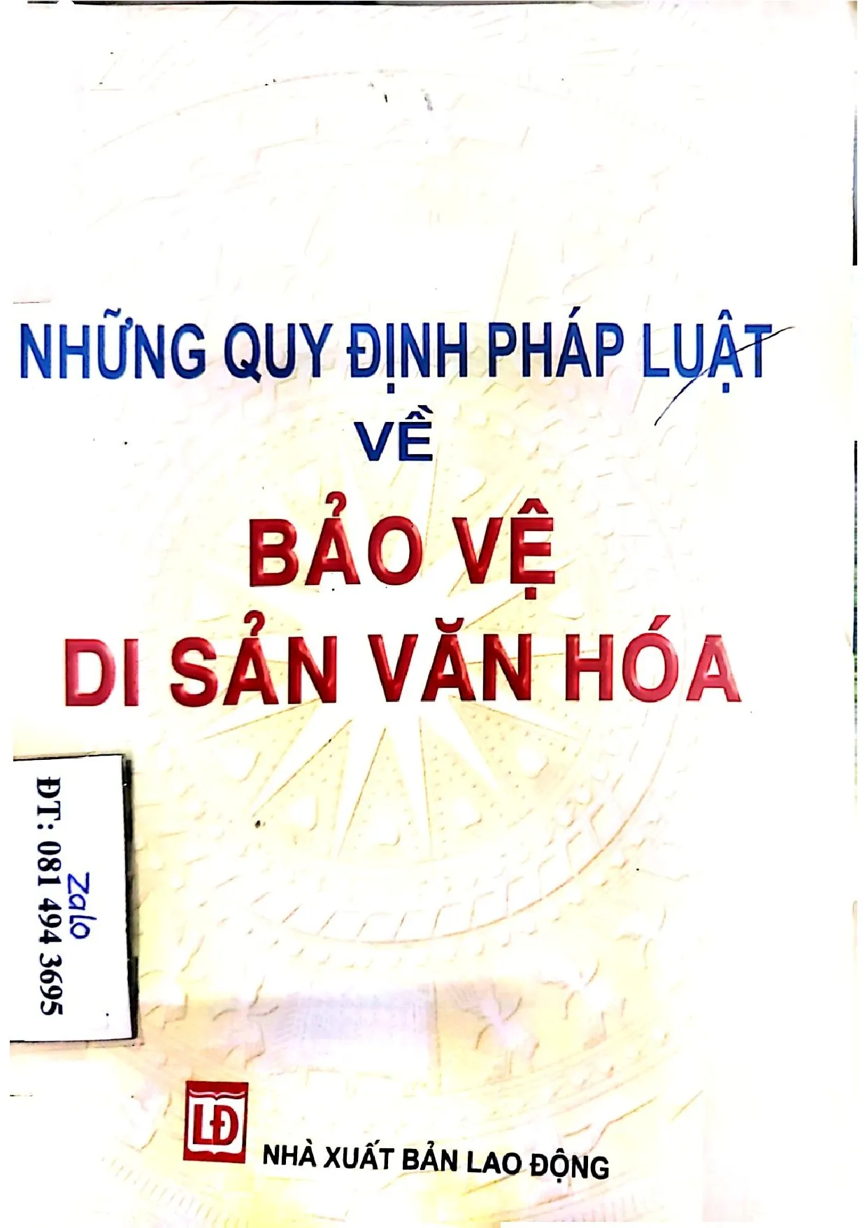 Ảnh bìa của Những quy định của pháp luật về bảo vệ di sản văn hóa