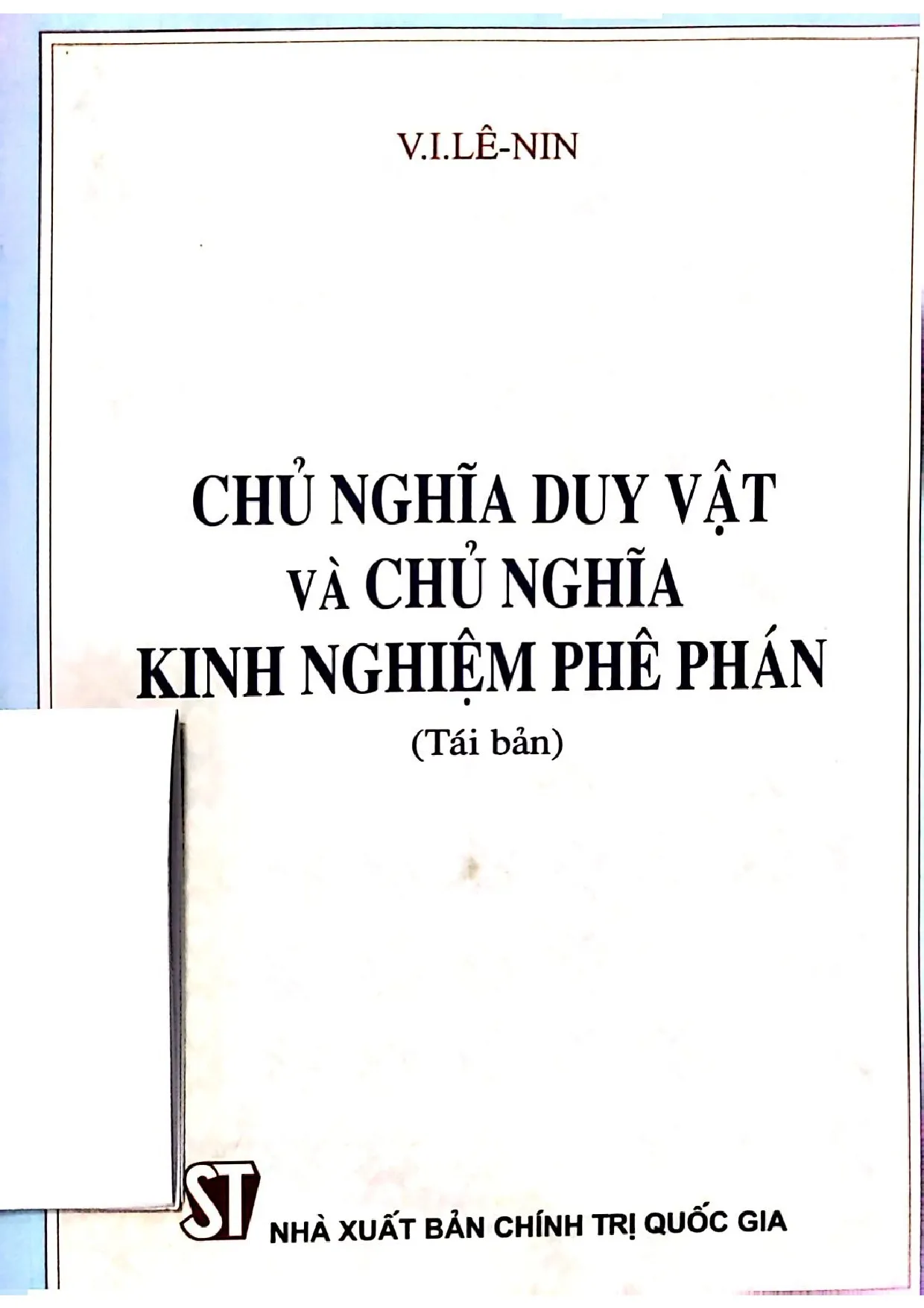 Ảnh bìa của Chủ nghĩa duy vật và chủ nghĩa kinh nghiệm phê phán
