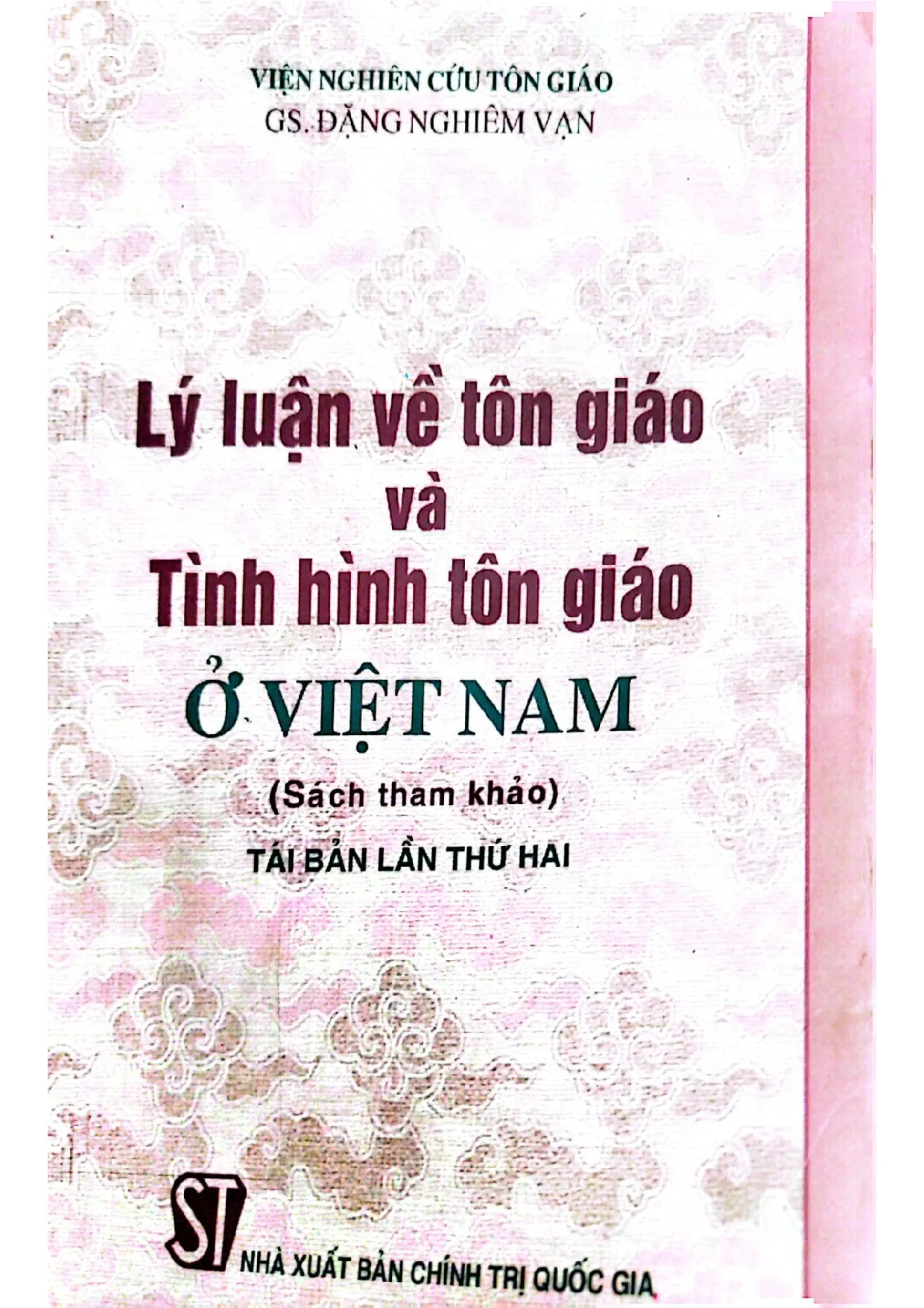 Ảnh bìa của Lý luận về tôn giáo và tình hình tôn giáo ở Việt Nam