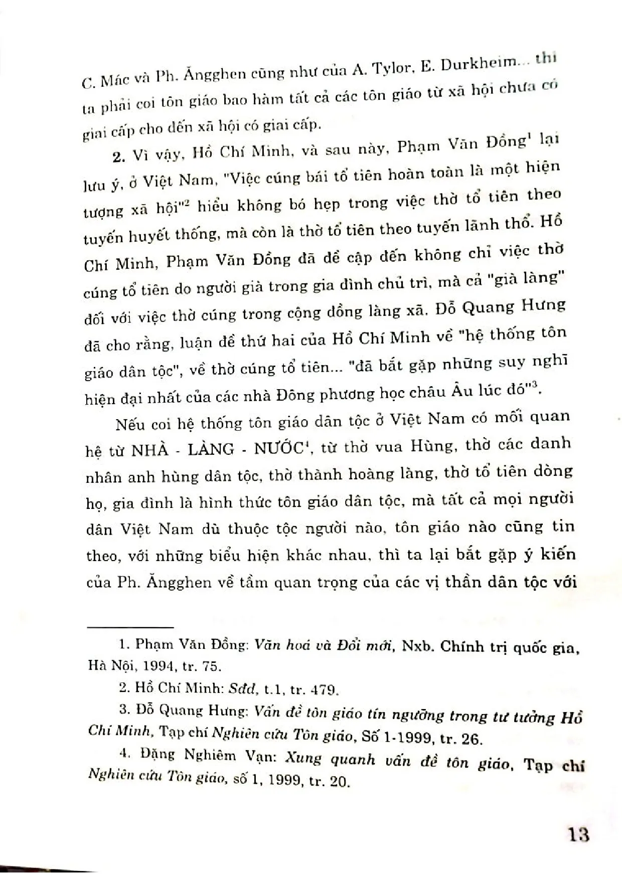 Nội dung trang phụ bản giới thiệu sách Lý luận về tôn giáo và tình hình tôn giáo ở Việt Nam
