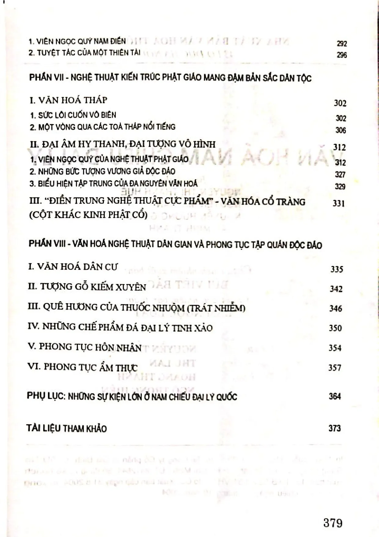 Mục lục chi tiết trang 3 sách Văn hóa nam chiếu đại lý