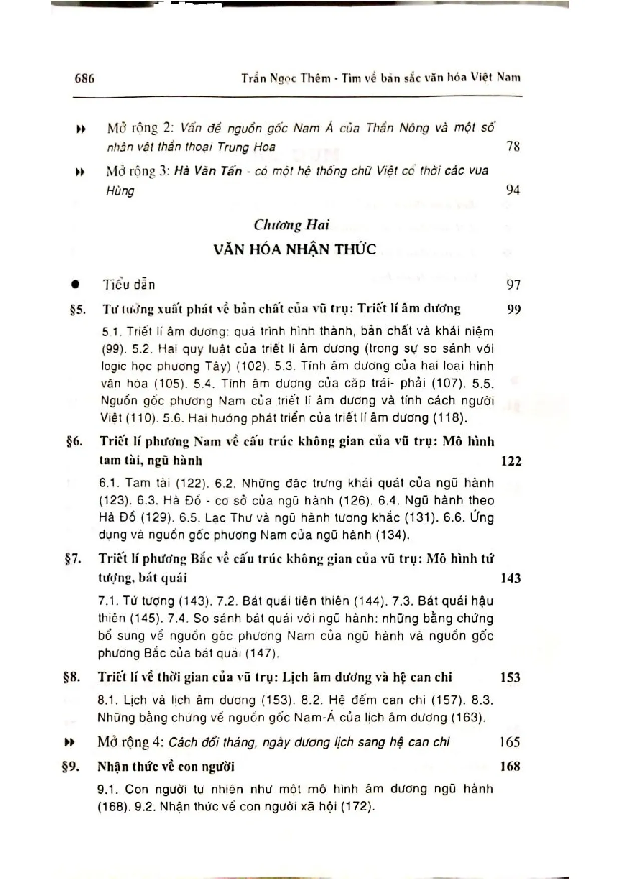 Mục lục chi tiết trang 1 sách Tìm về bản sắc văn hóa Việt Nam