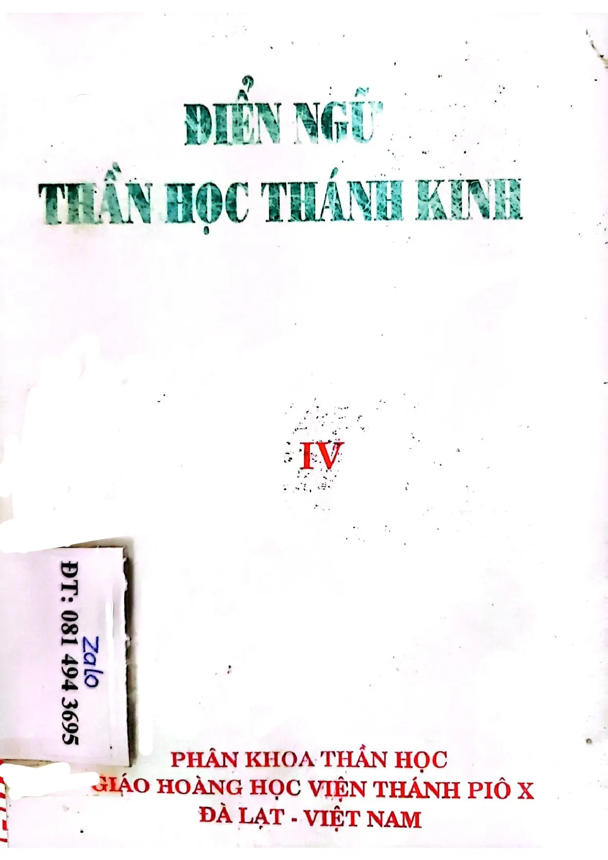 Ảnh bìa của Điển ngữ thần học thánh kinh, tập 4