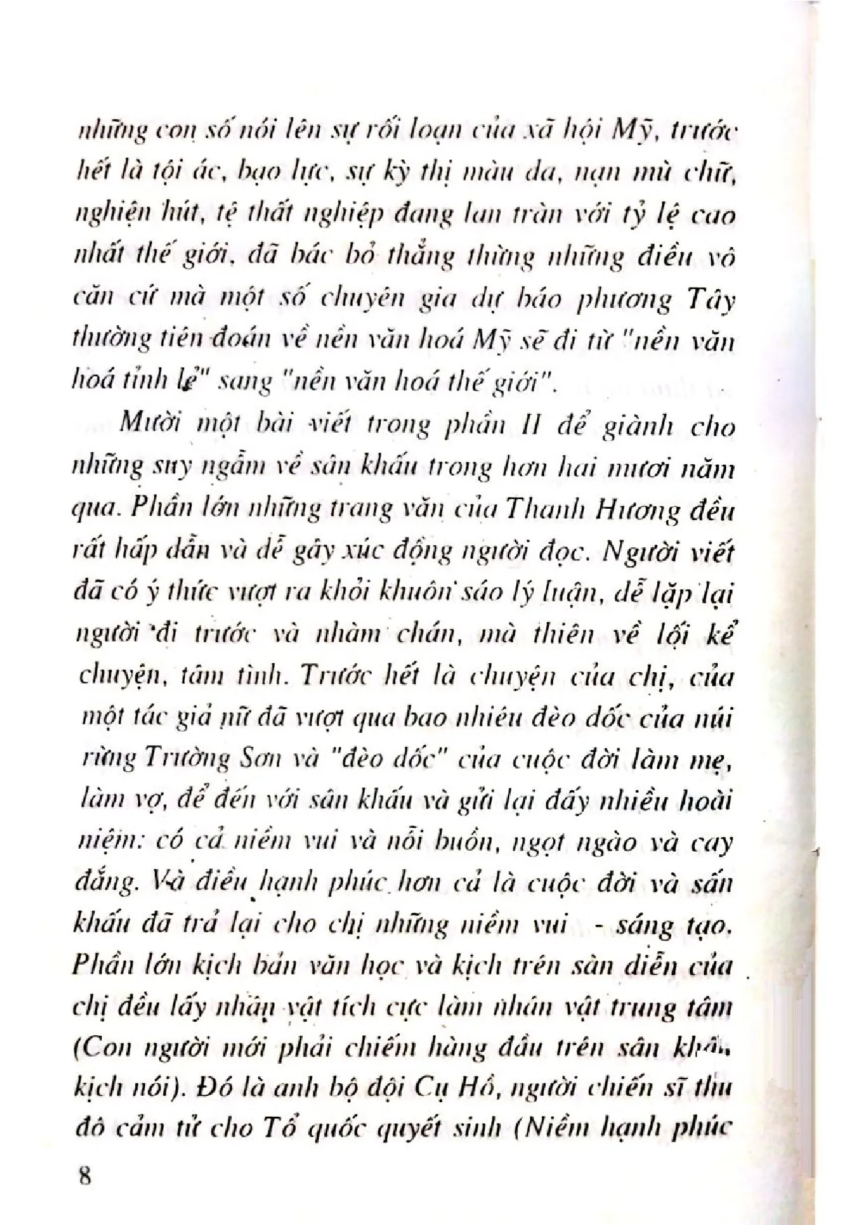 Nội dung trang phụ bản giới thiệu sách Hành trang văn hóa