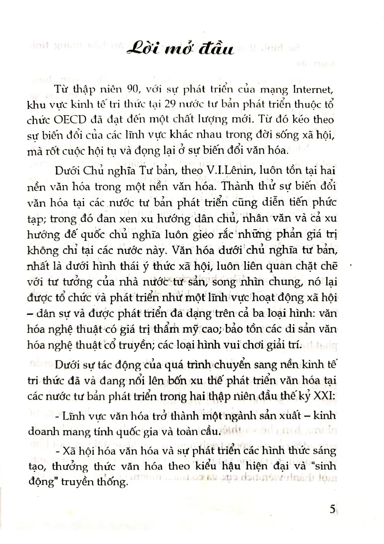 Mục lục chi tiết trang 2 sách Văn hóa ở các nước tư bản phát triển đặc điểm và dự báo