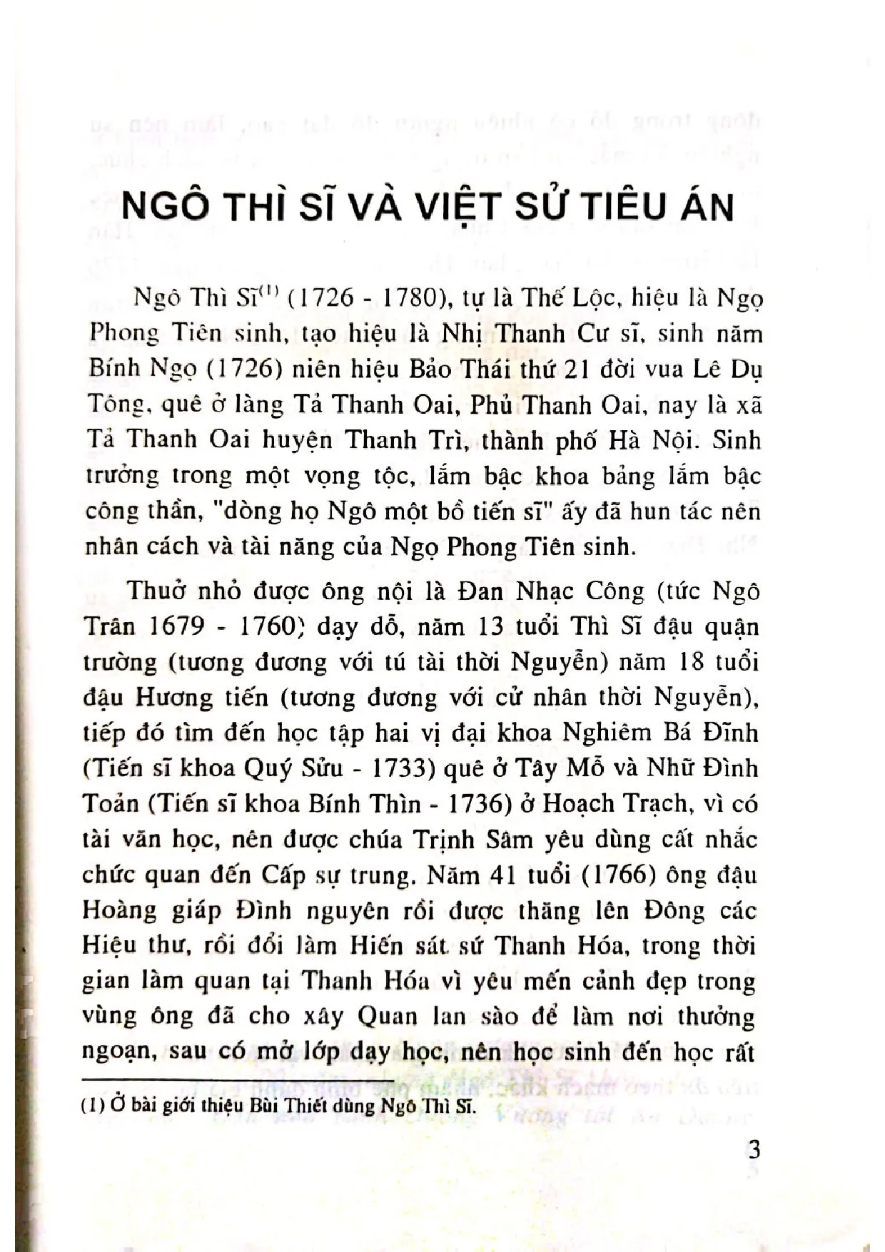 Mục lục chi tiết trang 3 sách Việt sử tiêu án