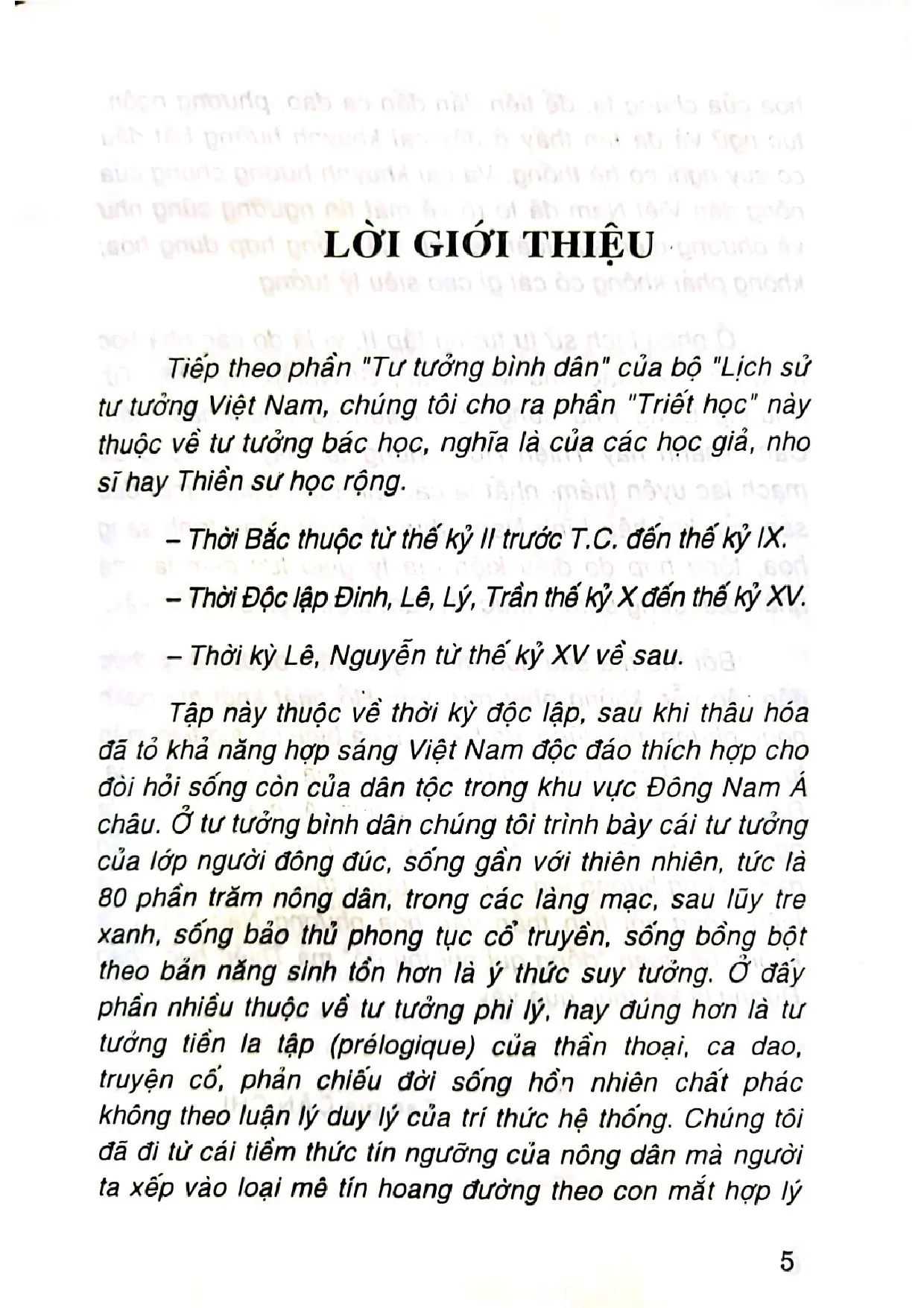 Mục lục chi tiết trang 1 sách Lịch sử tư tưởng Việt Nam tập 3