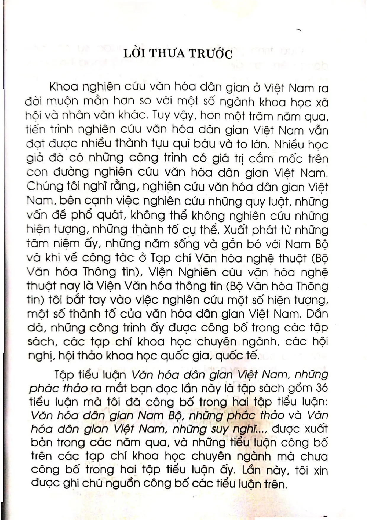 Mục lục chi tiết trang 3 sách Văn hóa dân gian Việt Nam những phác thảo