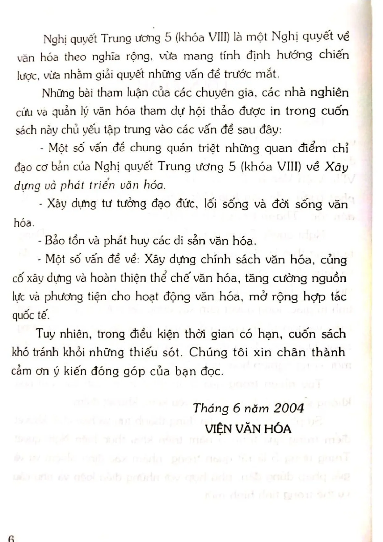 Nội dung mục lục và hình ảnh sách Xây dựng và phát triển nền văn hóa tiên tiến đậm đà bản sắc dân tộc. Thành tựu và kinh nghiệm - Trang 5