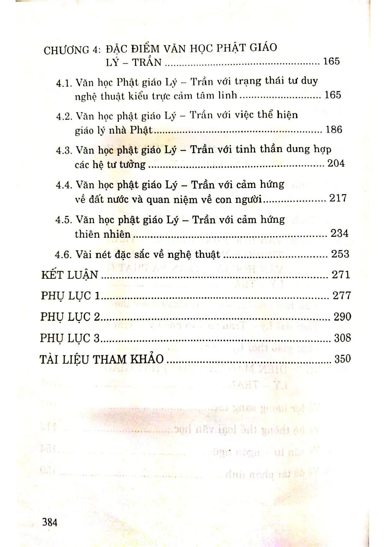 Mục lục chi tiết trang 1 sách Văn học phật giáo thời Lý - Trần diện mạo và đặc điểm