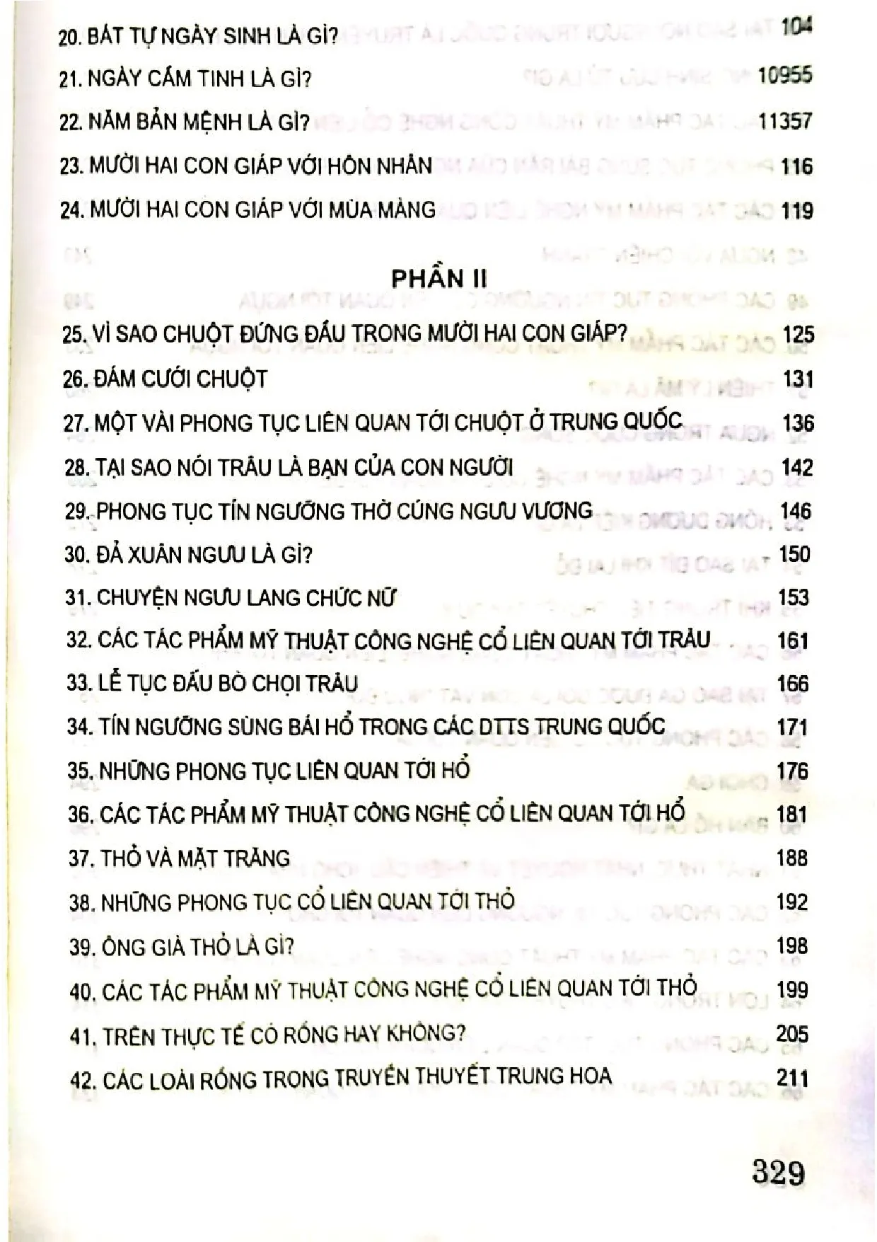 Mục lục chi tiết trang 1 sách Mười hai con giáp những điều lý thú