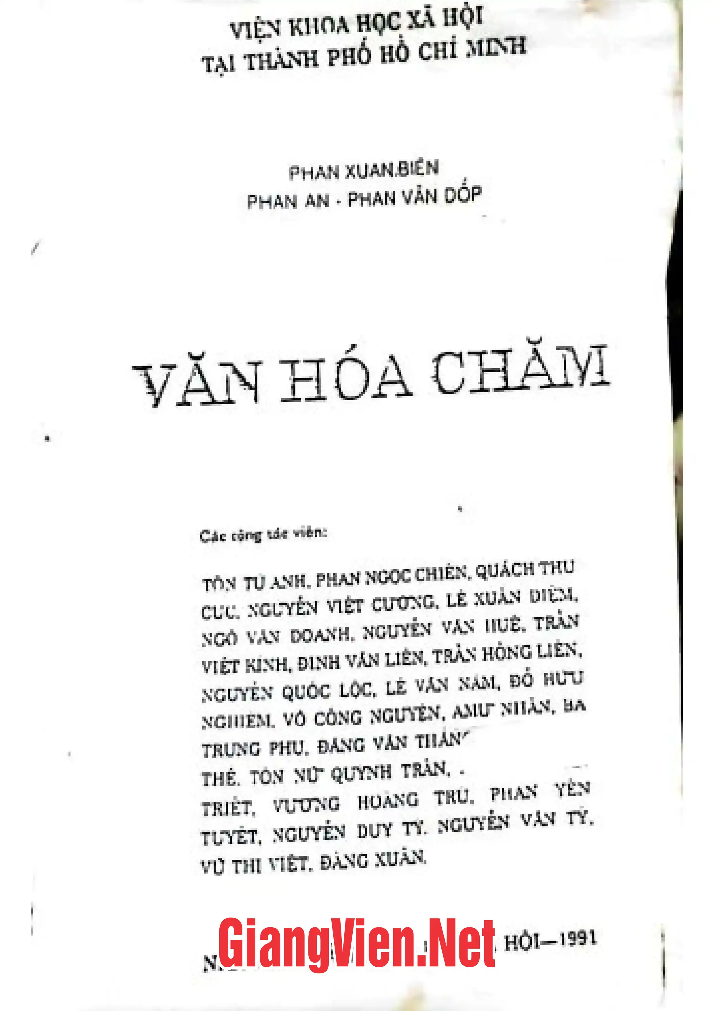 Ảnh bìa của Văn hóa Chăm