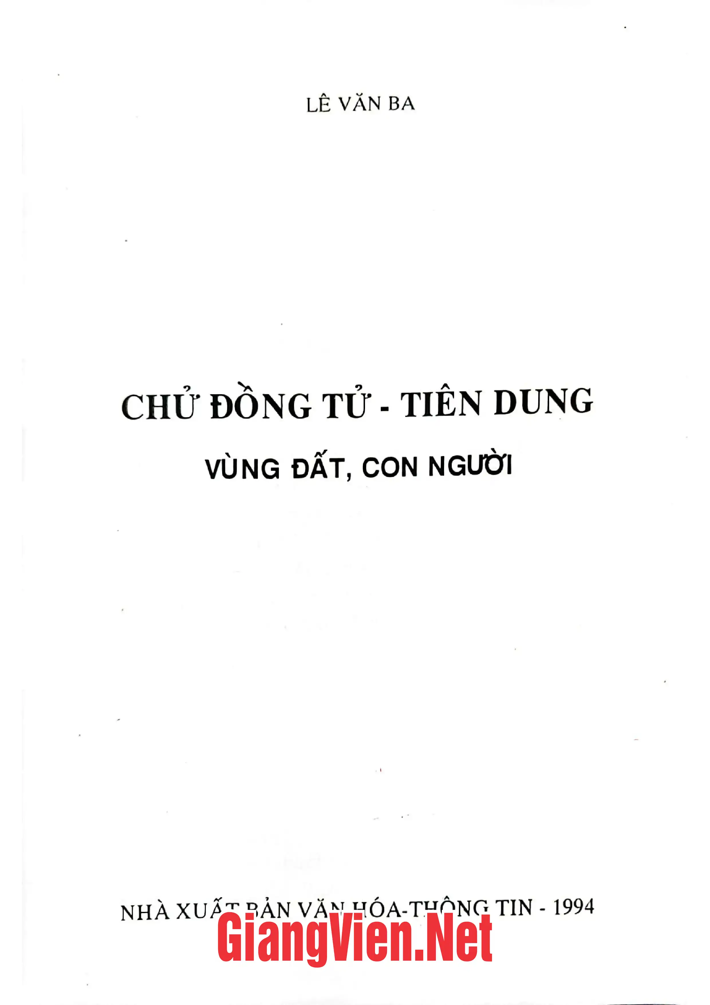 Ảnh bìa của Chử Đồng Tử - Tiên Dung vùng đất - con người