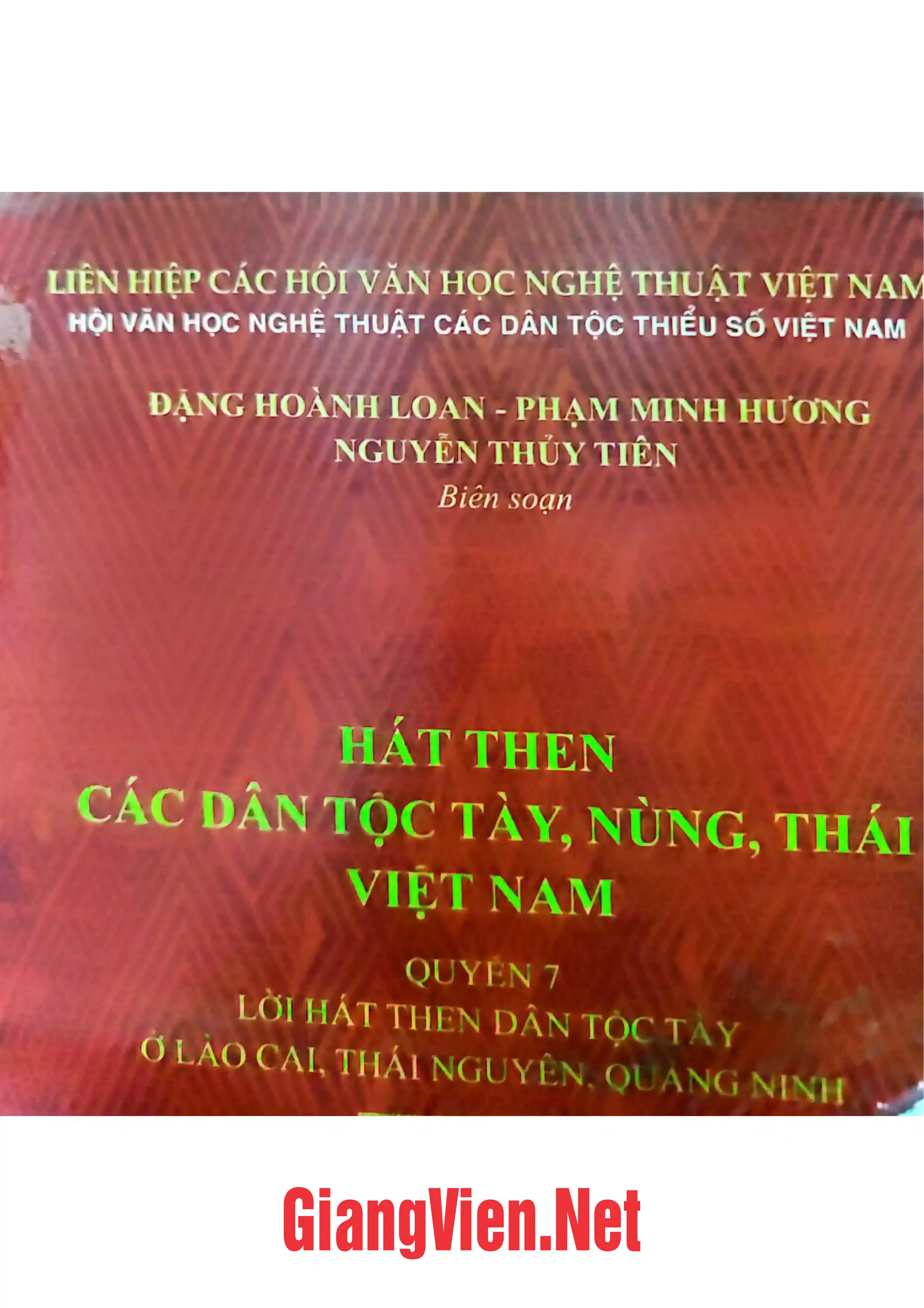Trang bìa chính thức sách Hát Then các dân tộc Tày, Nùng, Thái Việt Nam, quyển 3
