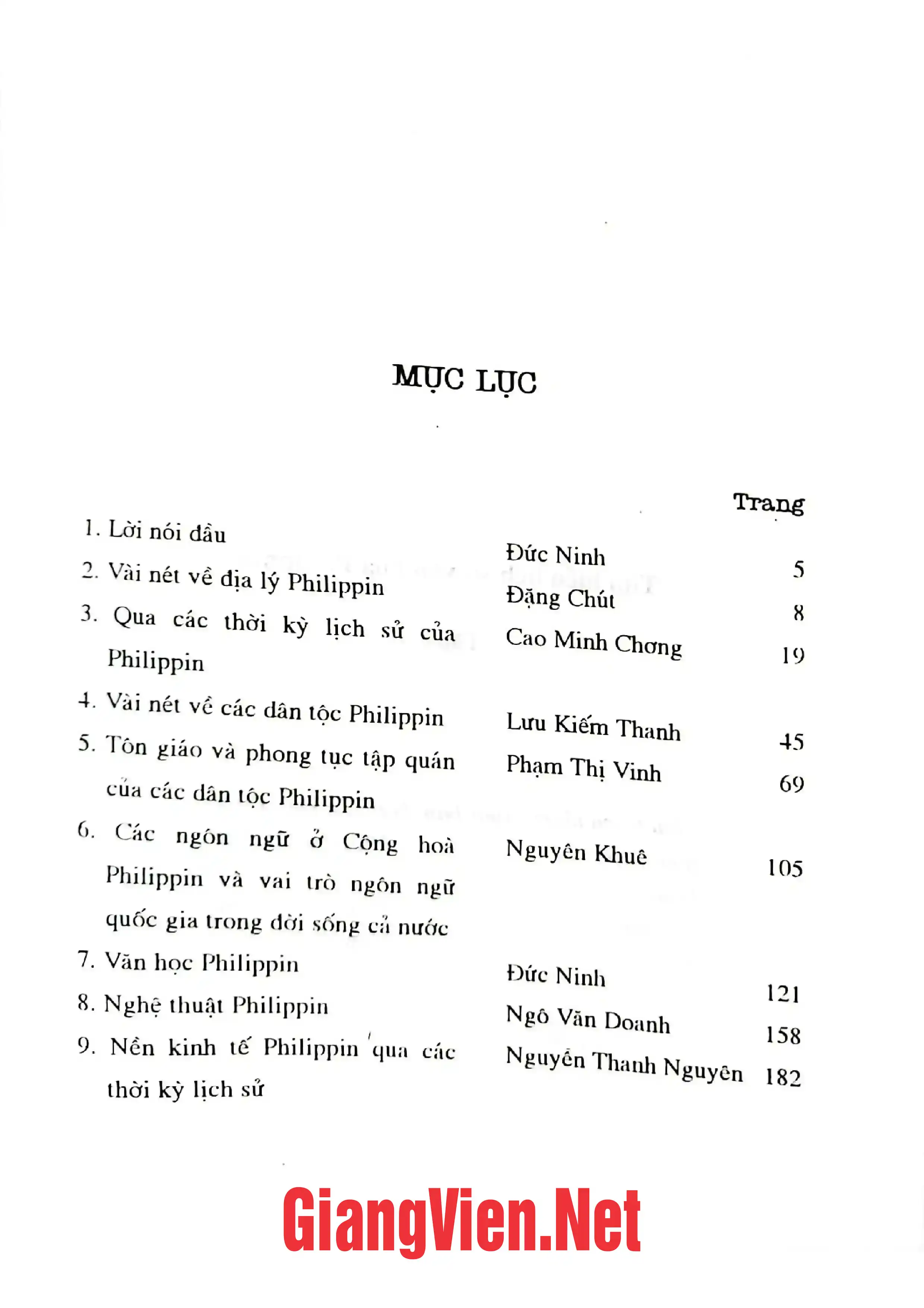 Trang bìa chính thức sách Tìm hiểu lịch sử văn hoá Philippin, tập I