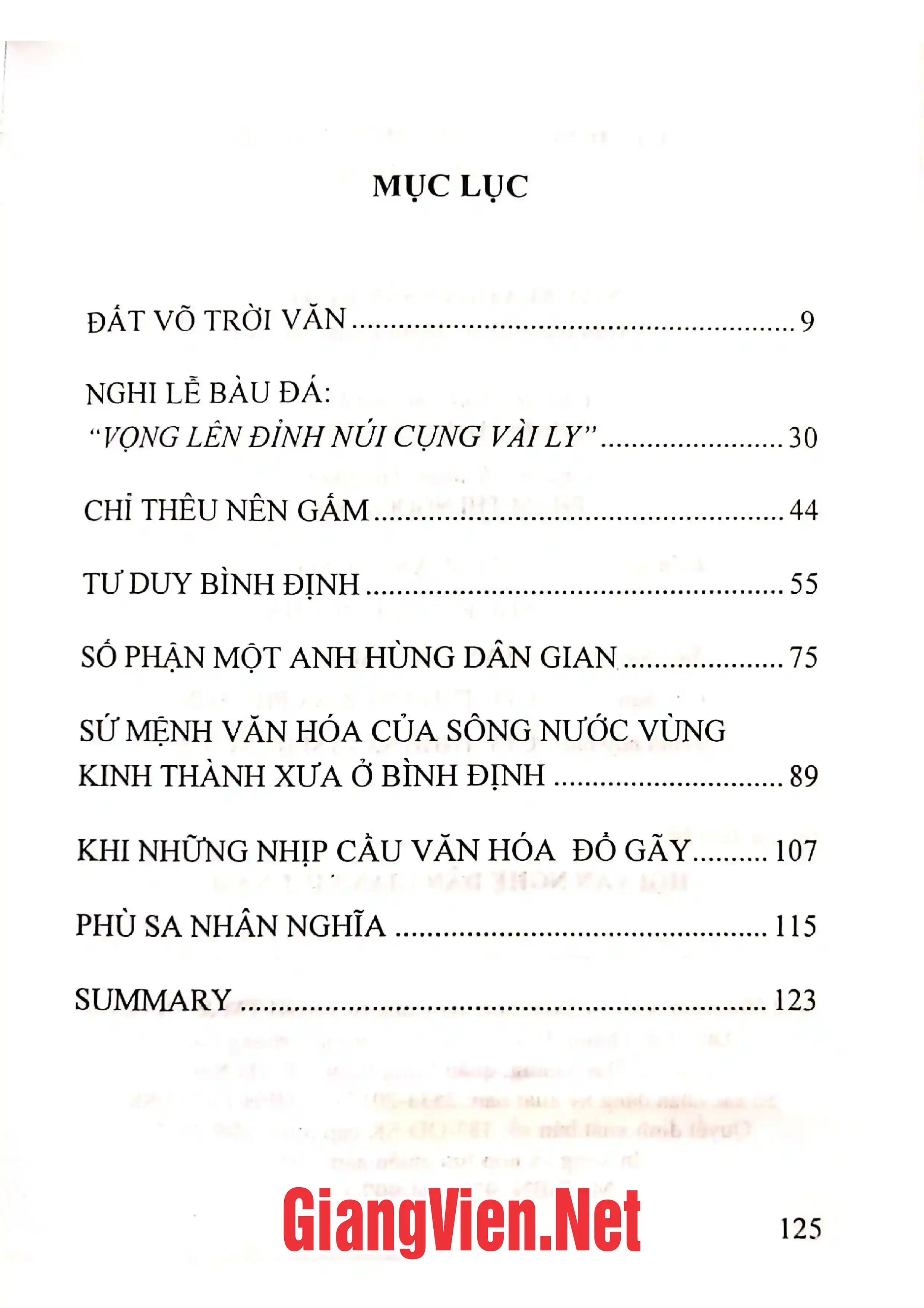 Trang bìa chính thức sách Văn hóa dân gian miền Đất Võ