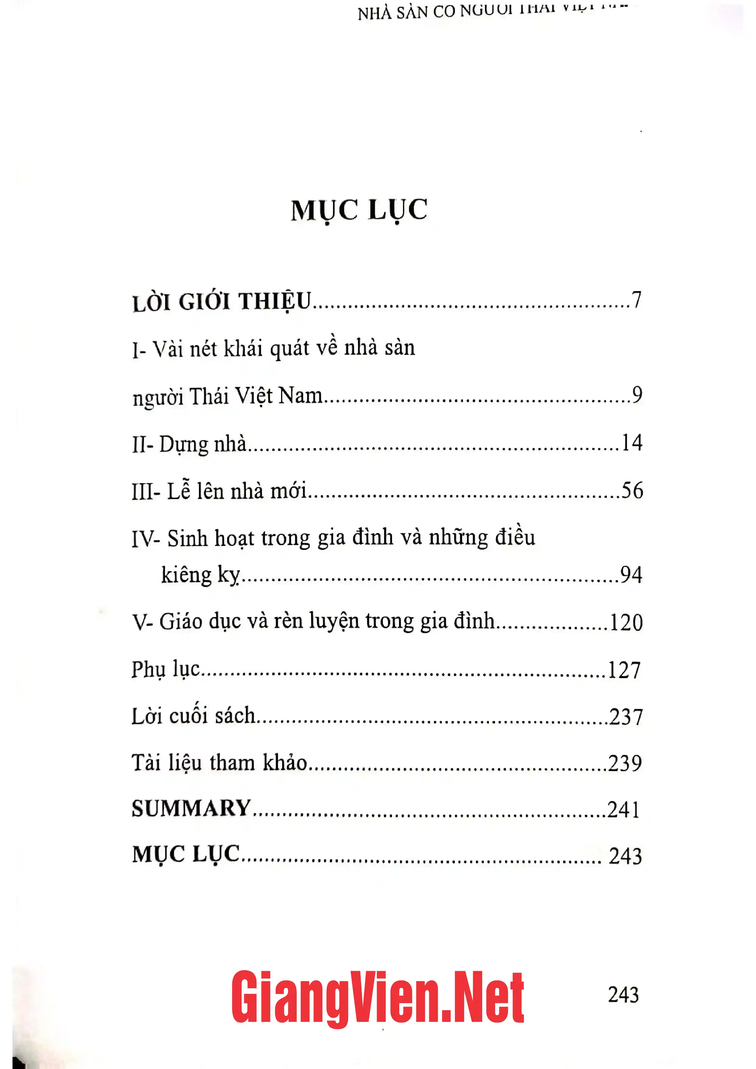 Trang bìa chính thức sách Nhà sàn cổ người Thái Việt Nam
