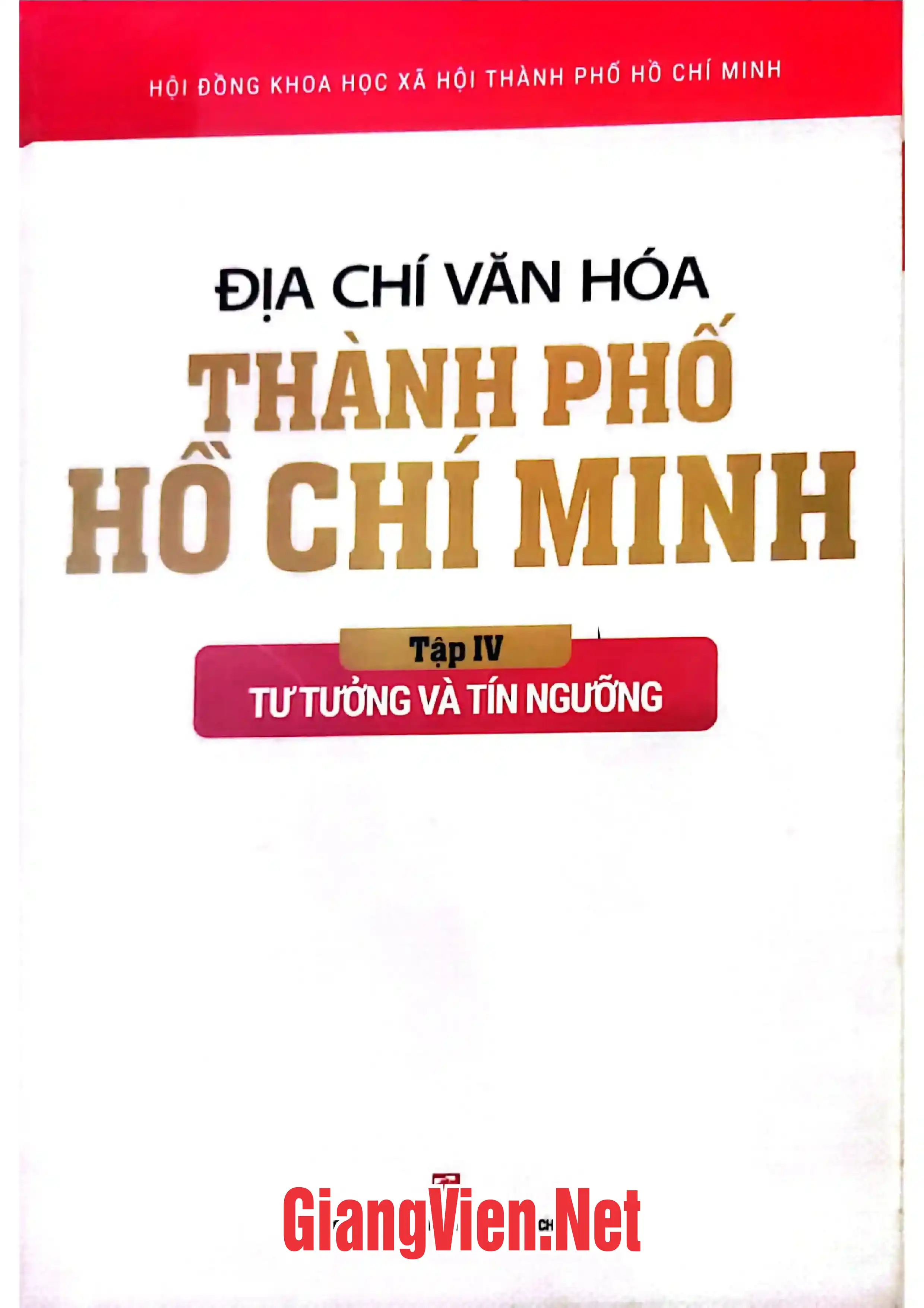 Ảnh bìa của Địa chí văn hóa thành phố Hồ Chí Minh, tập 4: Tư tưởng và Tín ngưỡng