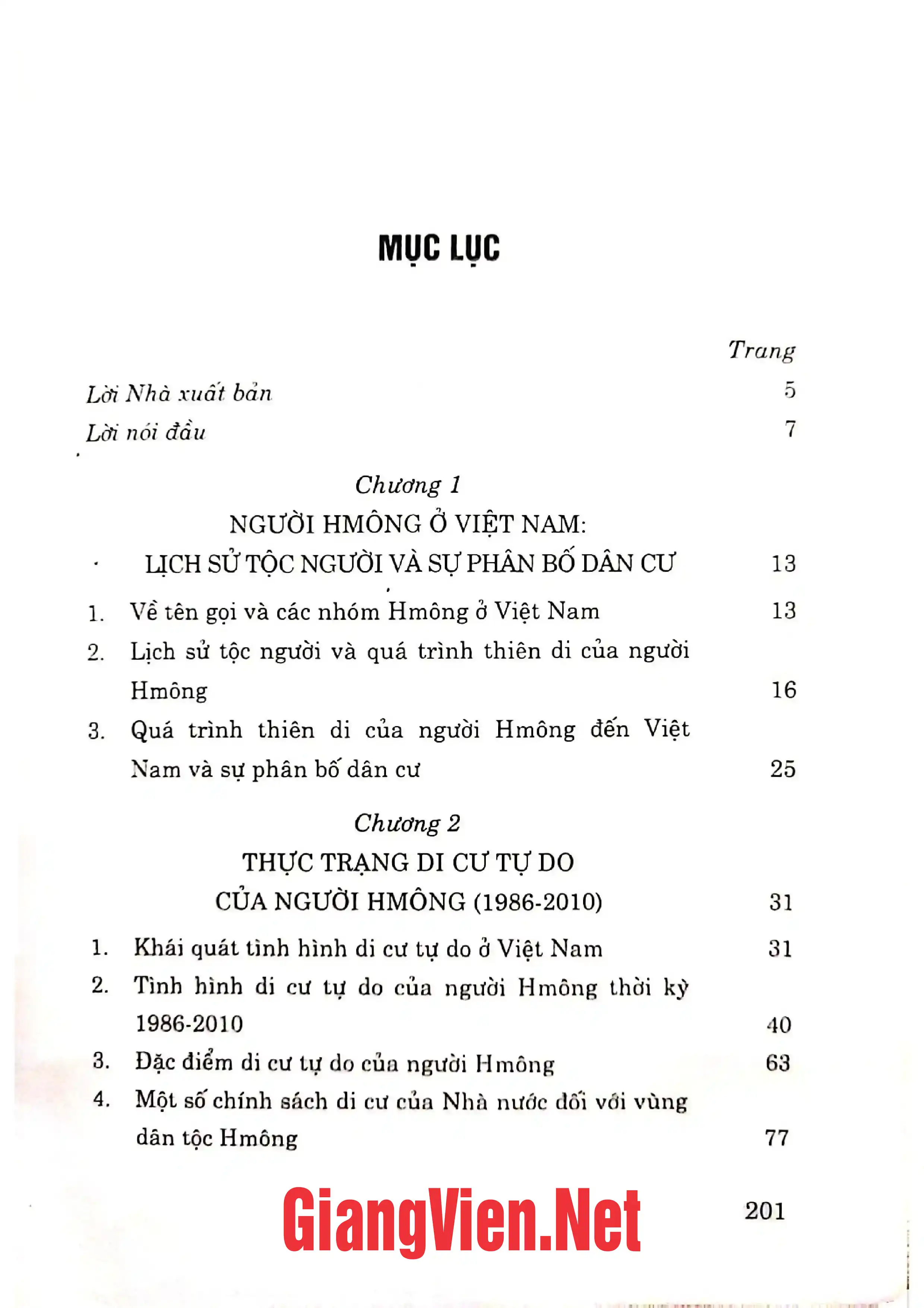 Trang bìa chính thức sách Di cư của người Hmông từ đổi mới đến nay