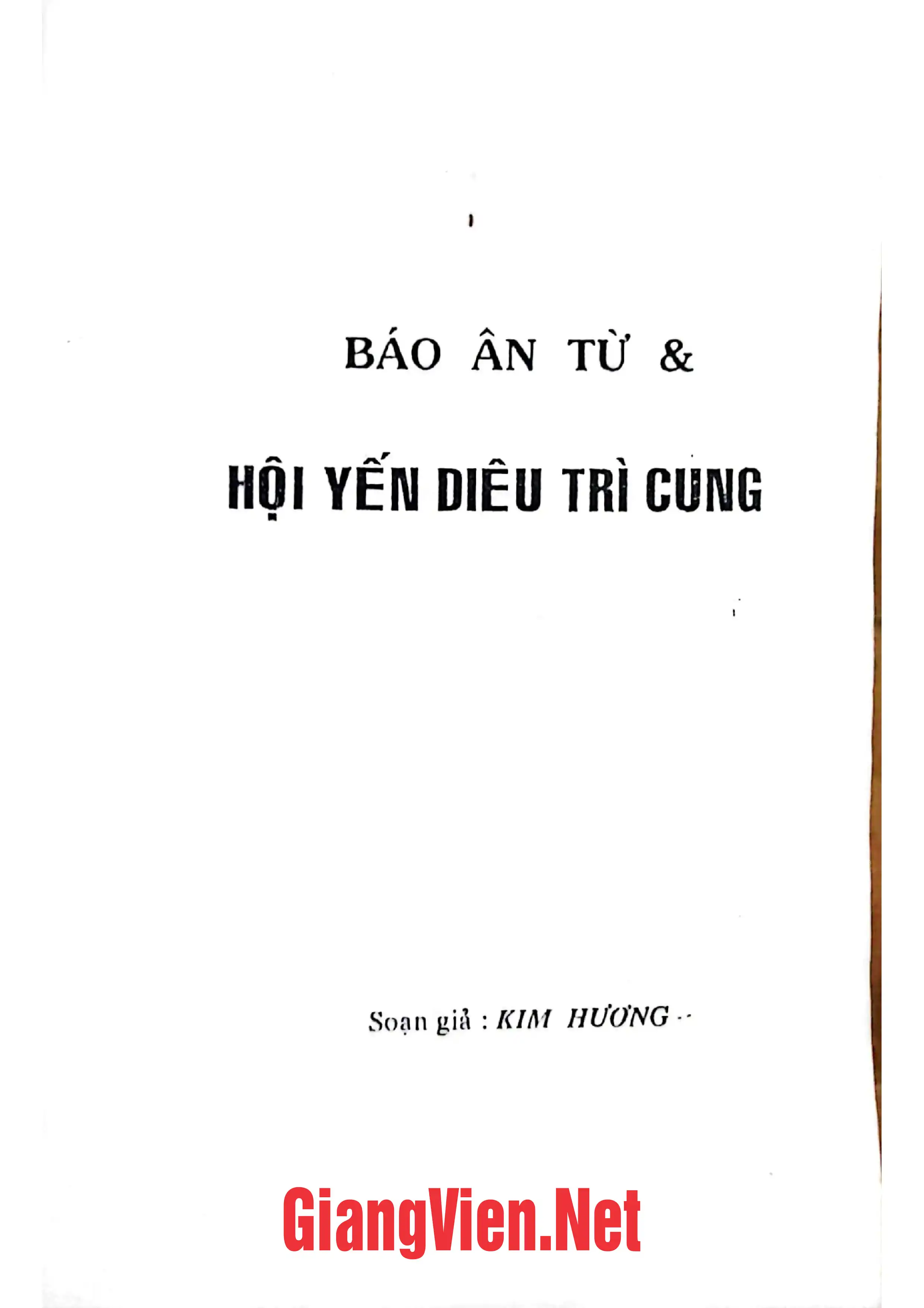Ảnh bìa của Báo ân từ và Hội Yến Diêu trì cung