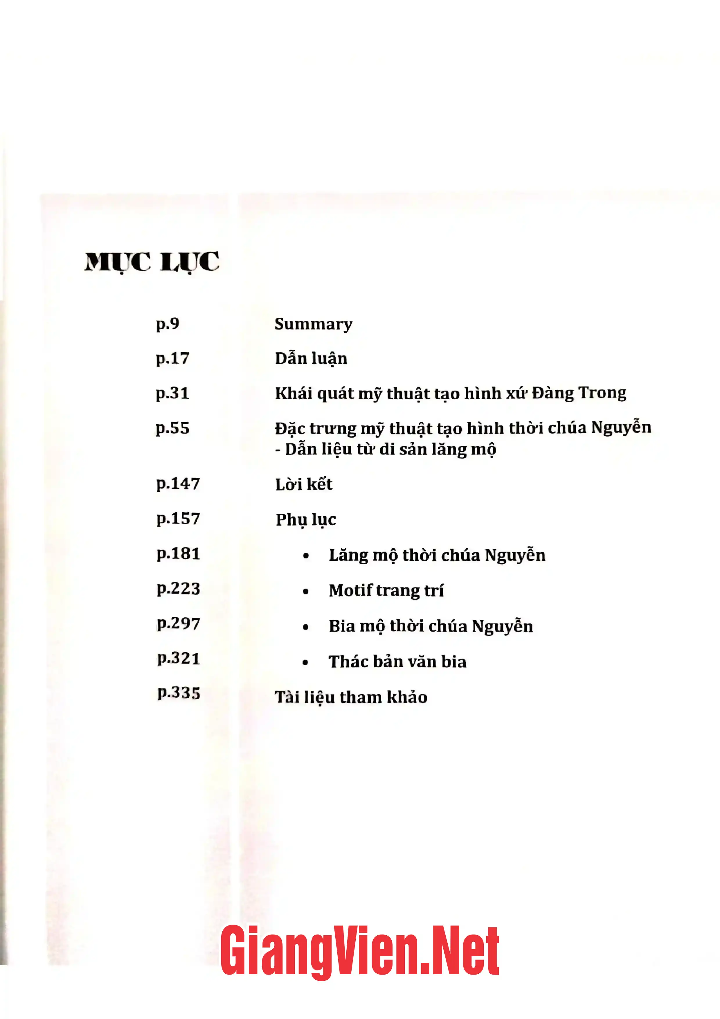 Trang bìa chính thức sách Mỹ thuật thời Chúa Nguyễn: Dẫn liệu từ di sản lăng mộ
