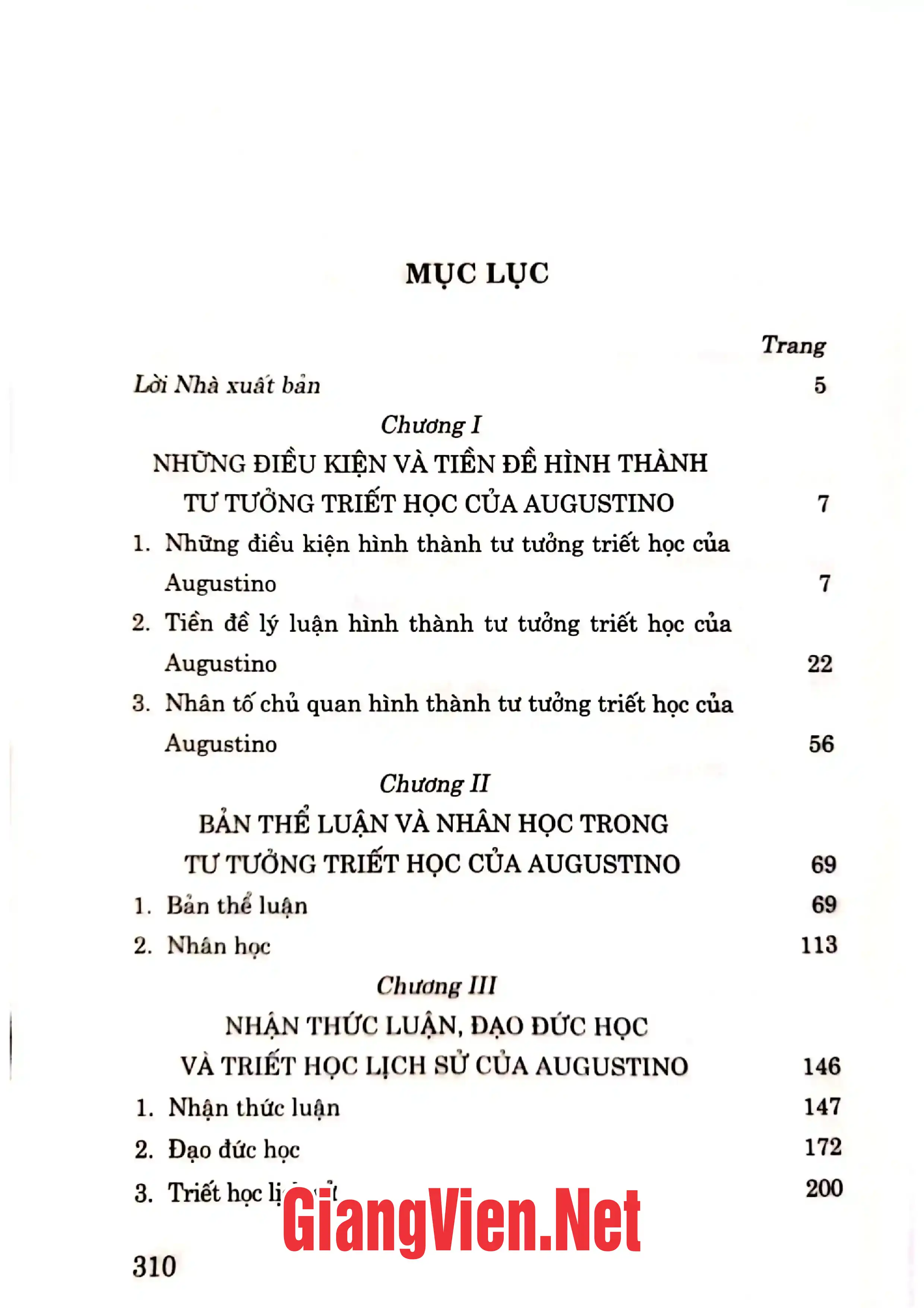 Trang bìa chính thức sách Triết học tôn giáo của Augustino