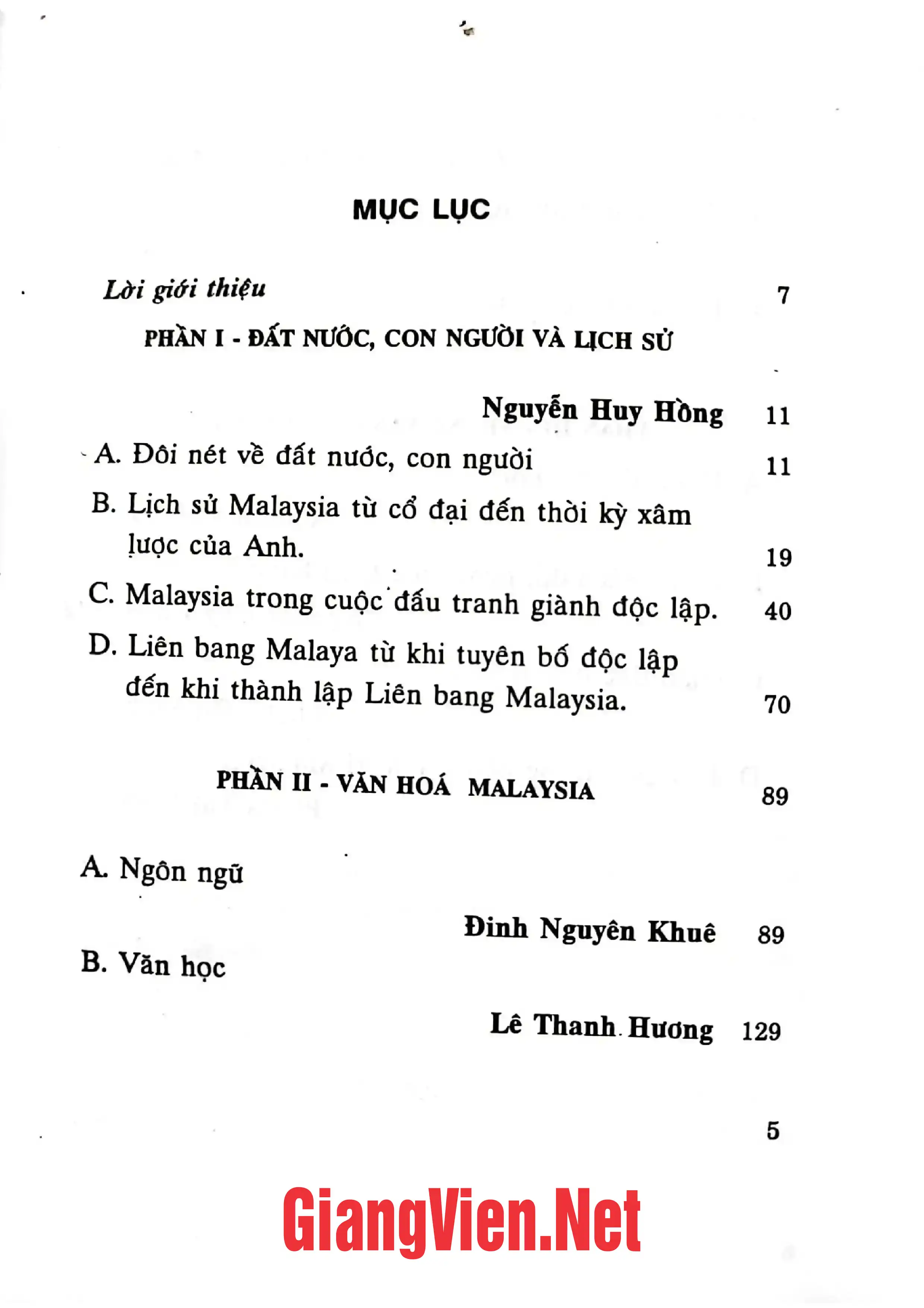Trang bìa chính thức sách Liên bang Malaysia Lịch sử - văn hóa và những vấn đề hiện đại