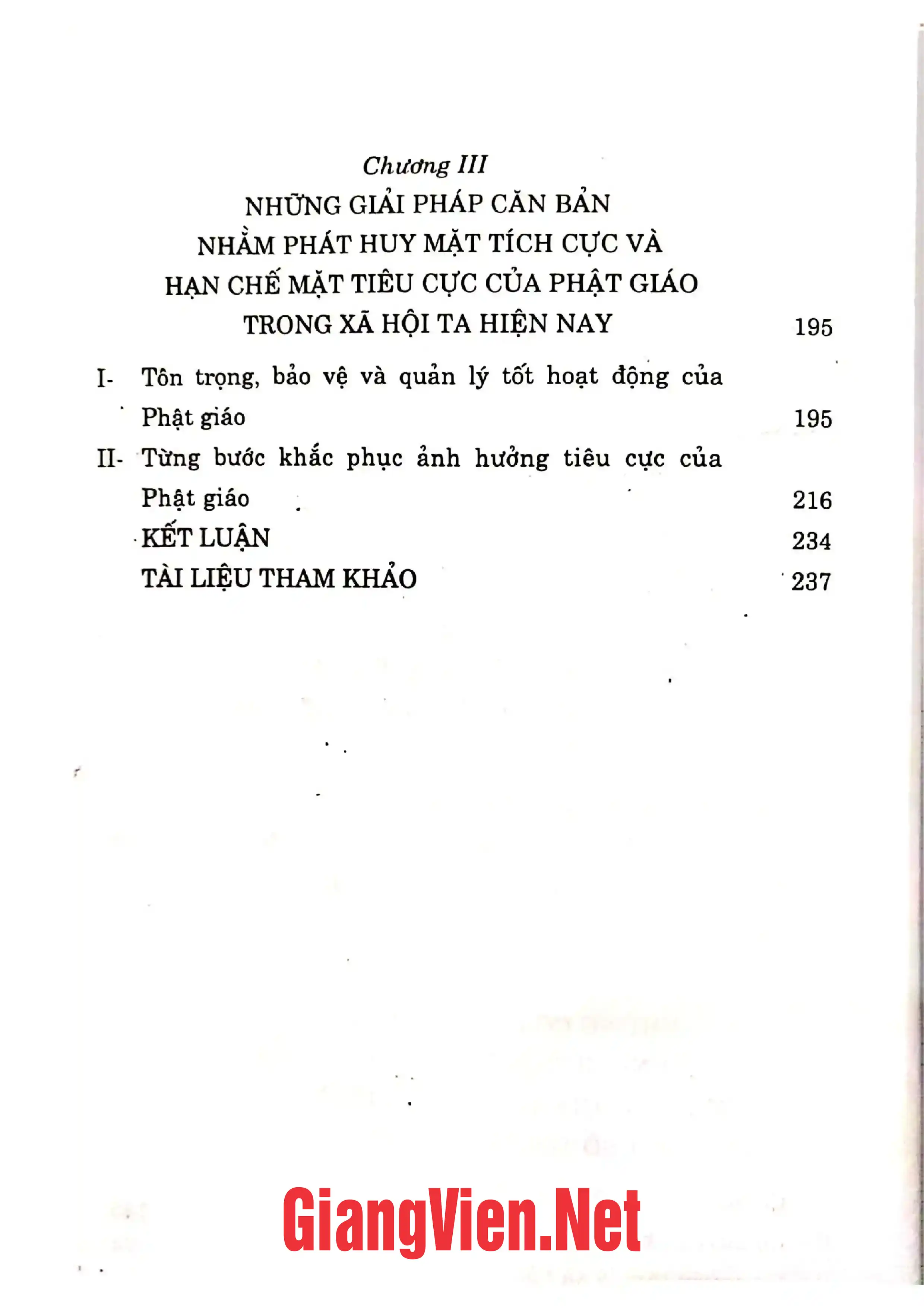Mục lục chi tiết trang 1 sách Cơ duyên tồn tại và phát triển của Phật giáo Việt Nam hiện nay Qua một số tỉnh Đồng bằng Bắc Bộ