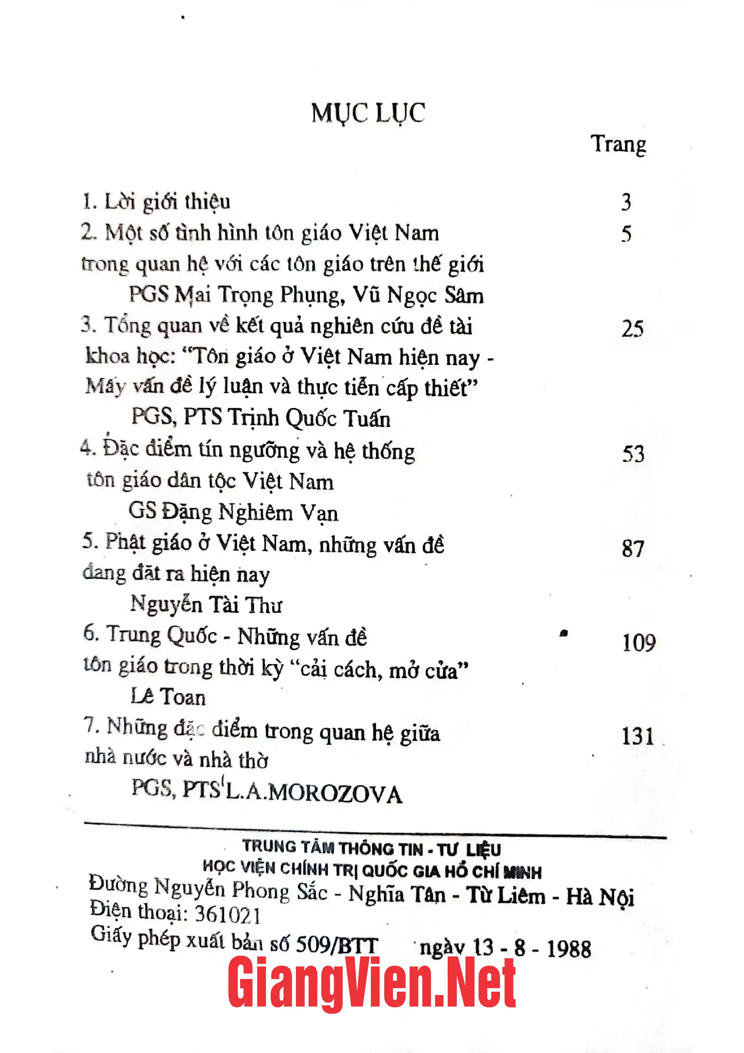 Ảnh minh họa nội dung cuốn sách: Tôn giáo tín ngưỡng hiện nay-Mấy vấn đề lý luận và thực tiễn cấp thiết, Thông tin chuyên đề