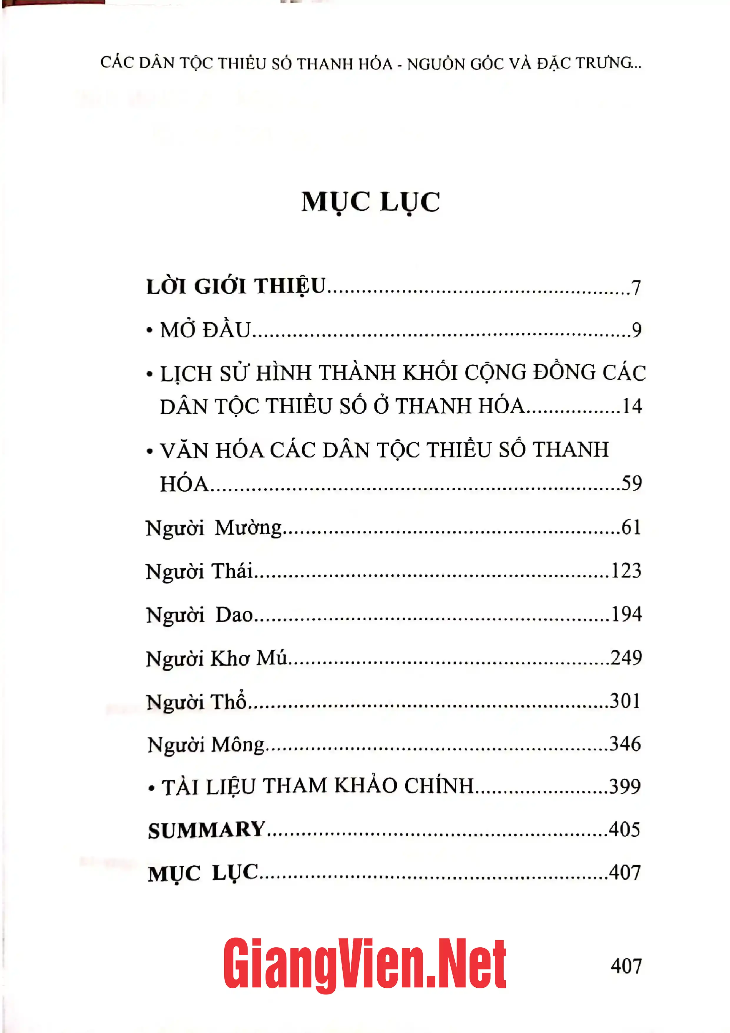 Trang bìa chính thức sách Các dân tộc thiểu số Thanh Hóa nguồn gốc và đặc trưng văn hóa tộc người