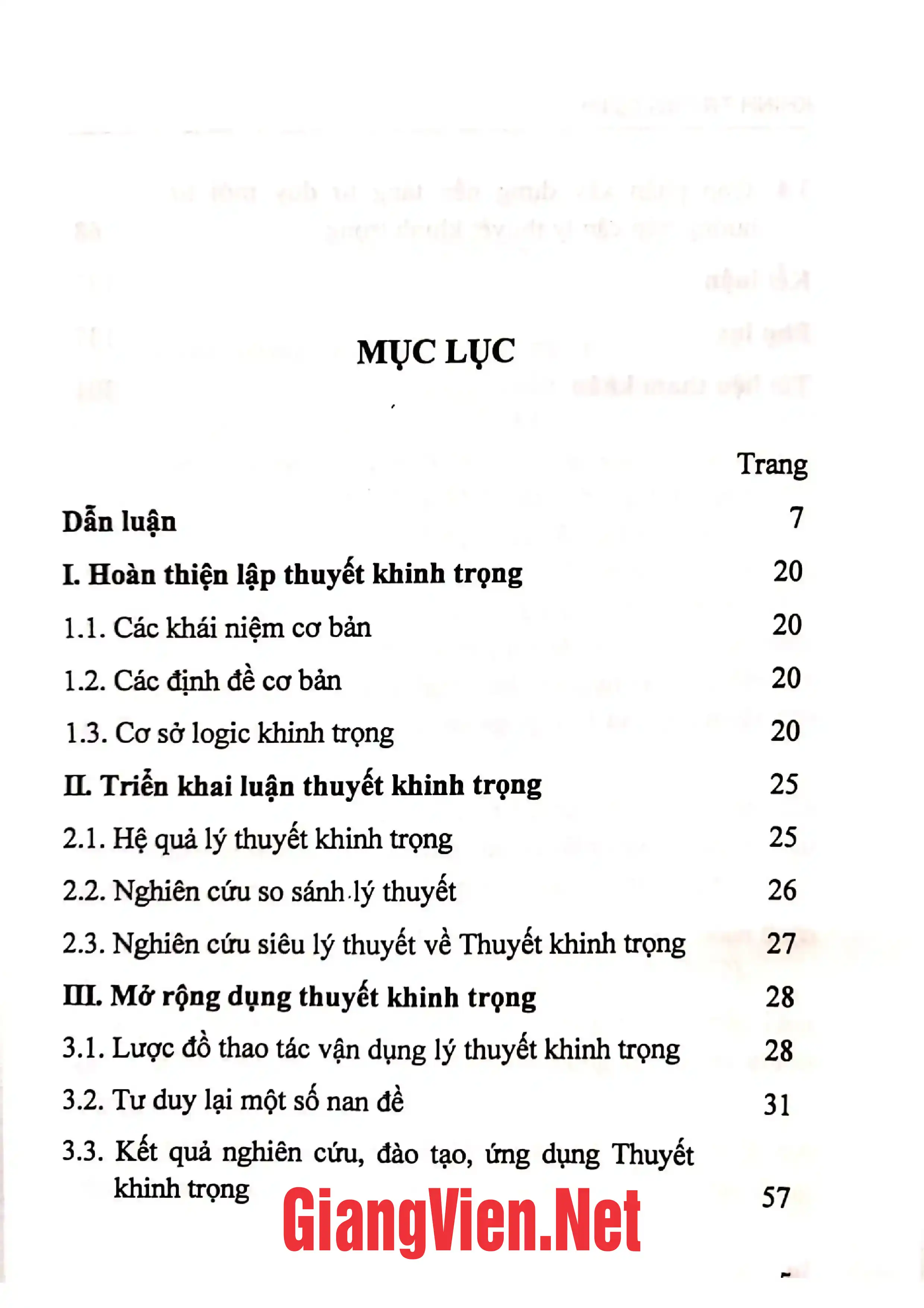 Ảnh minh họa nội dung cuốn sách: Khinh trọng Q.III từ lập thuyết đề dụng thuyết