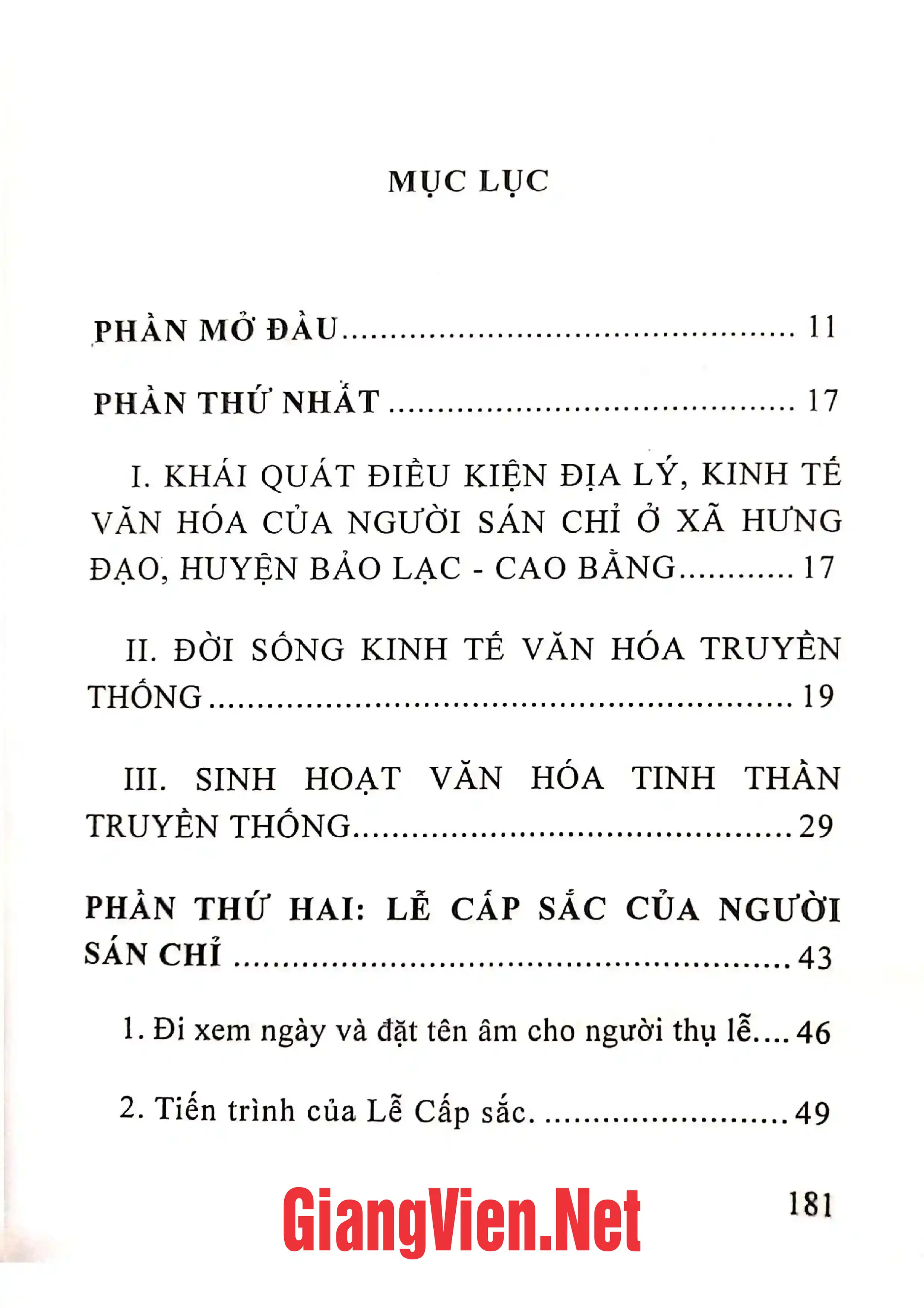 Trang bìa chính thức sách Lễ cấp sắc của người Sán Chỉ ở xã Hưng Đạo, huyện Bảo Lack, tỉnh Cao Bằng