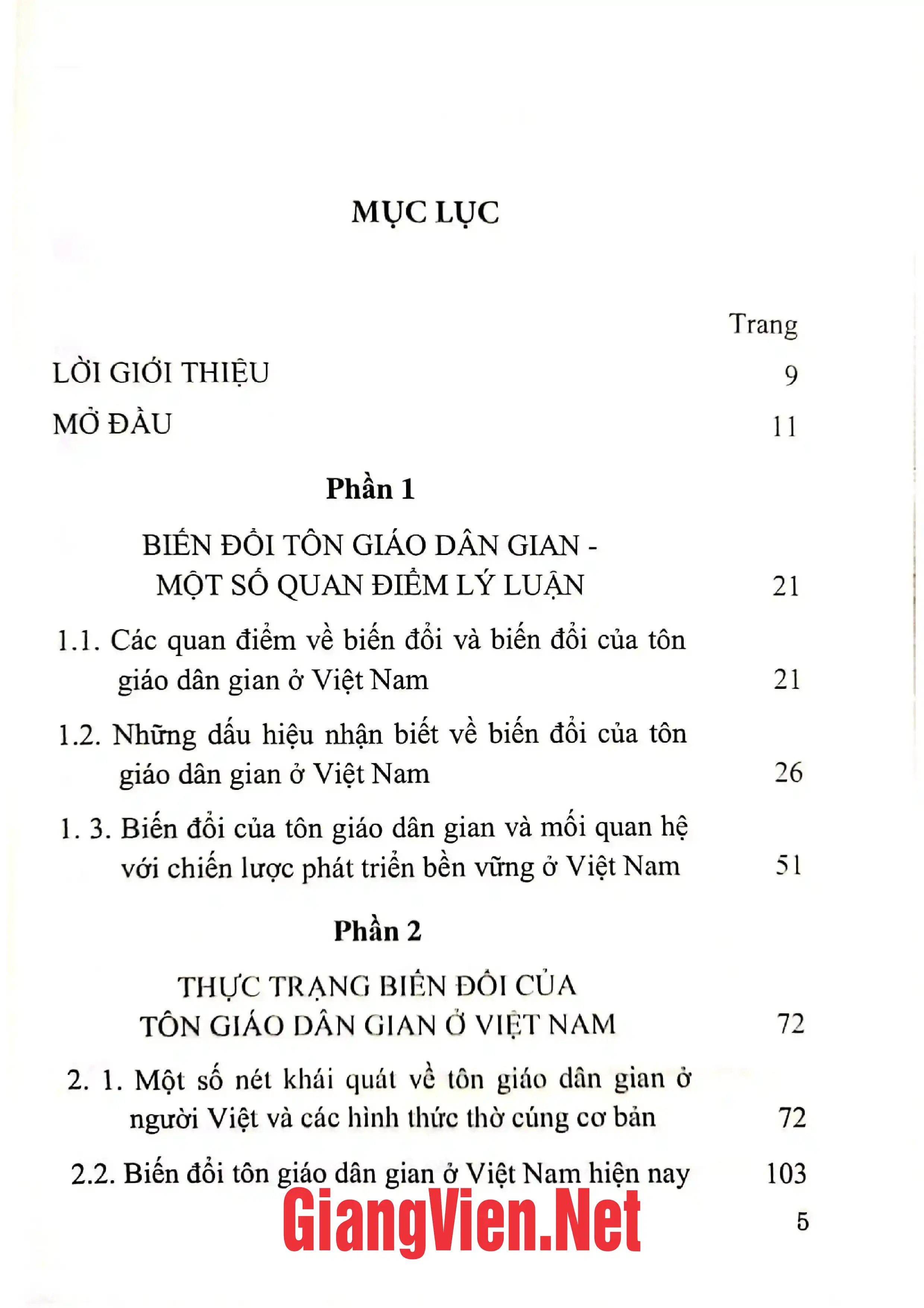 Ảnh minh họa nội dung cuốn sách: Biến đổi của tôn giáo dân gian trong chiến lược phát triển bền vững ở Việt Nam hiện nay